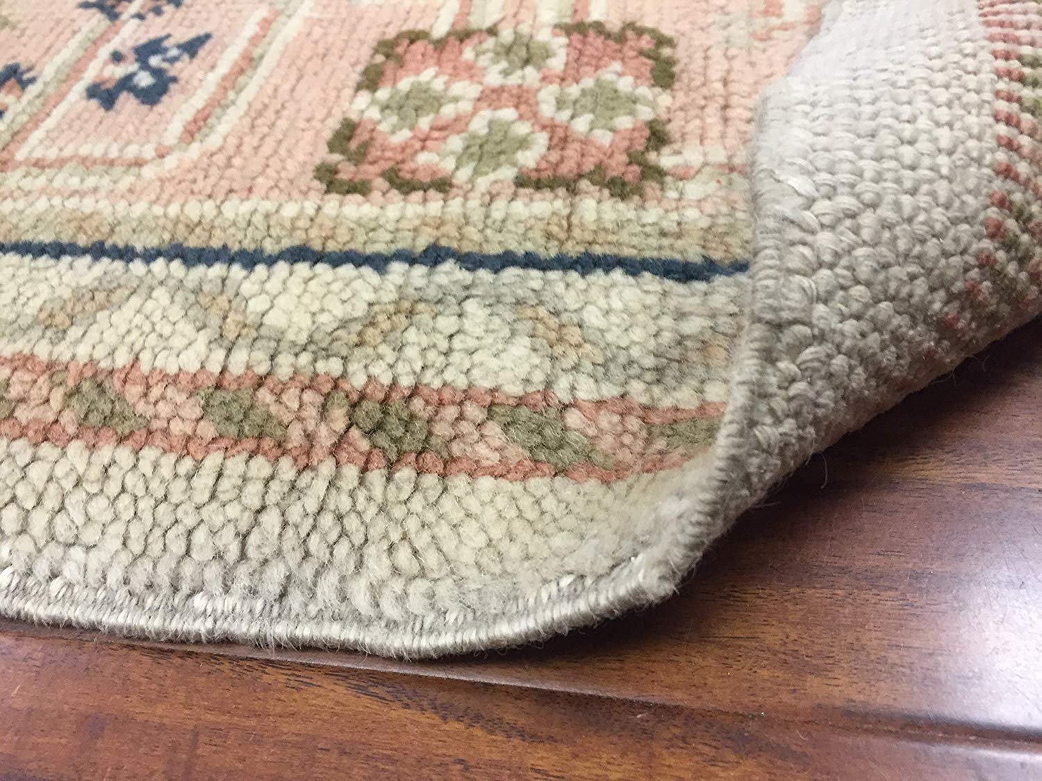 Authentic Handmade fine Turkey Rug-Ushak Antique Allover Pattern-Ivory/Multi-(8.7 by 12.2 Feet)