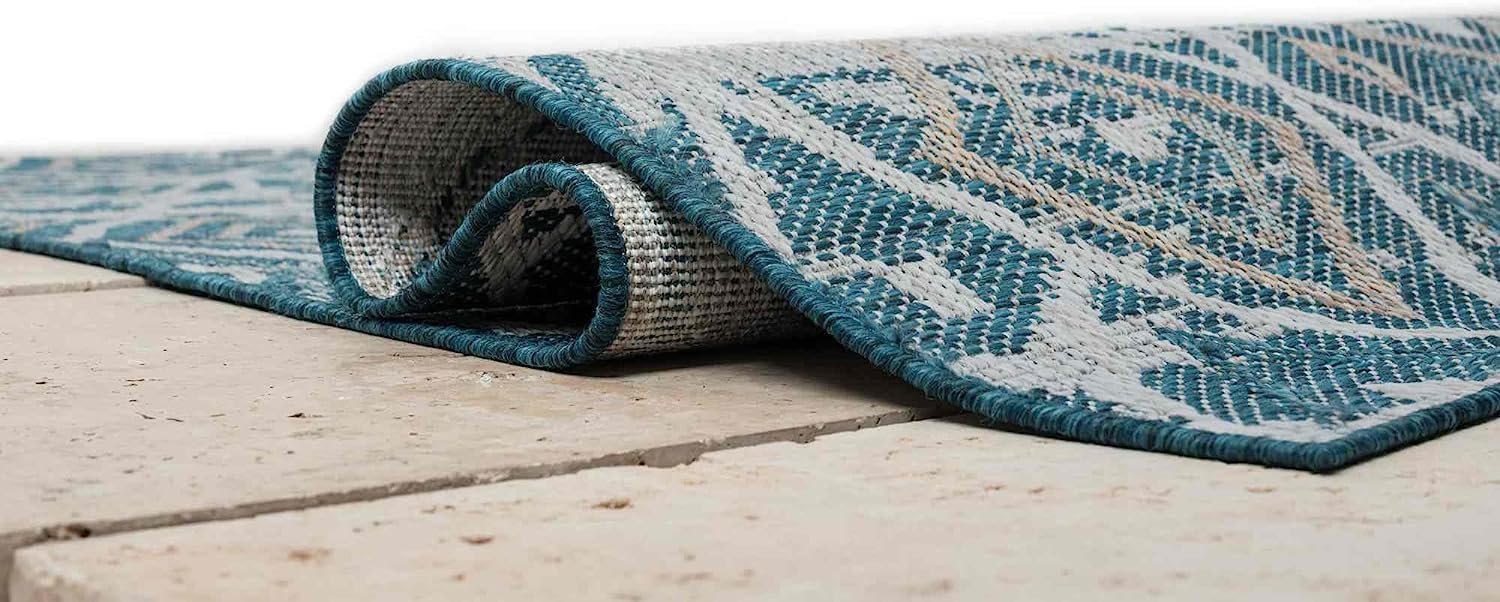 Waterproof Moroccan Outdoor Rug – Diamond Pattern – 5x7 & 8x10 Size