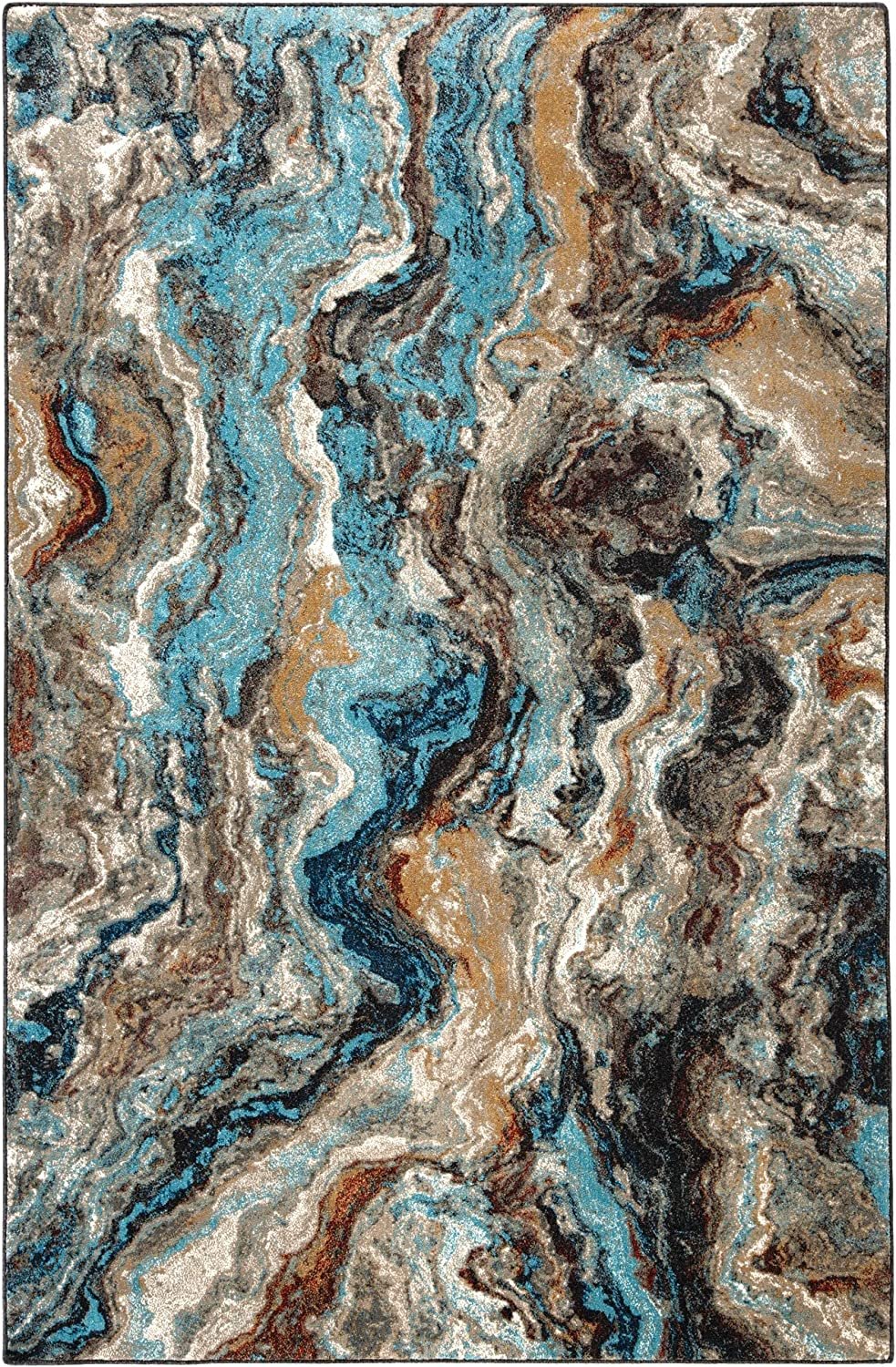 Marble Rugs Turquoise Burgundy # 90