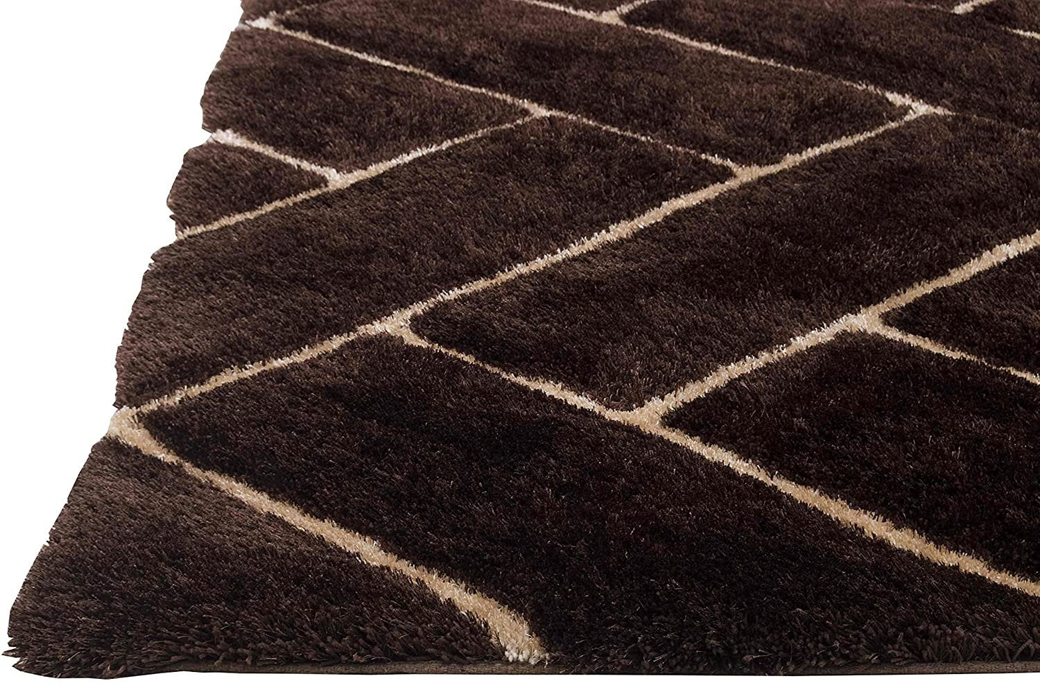3-D Hand Carved Shaggy Rug - Soft Modern Colors