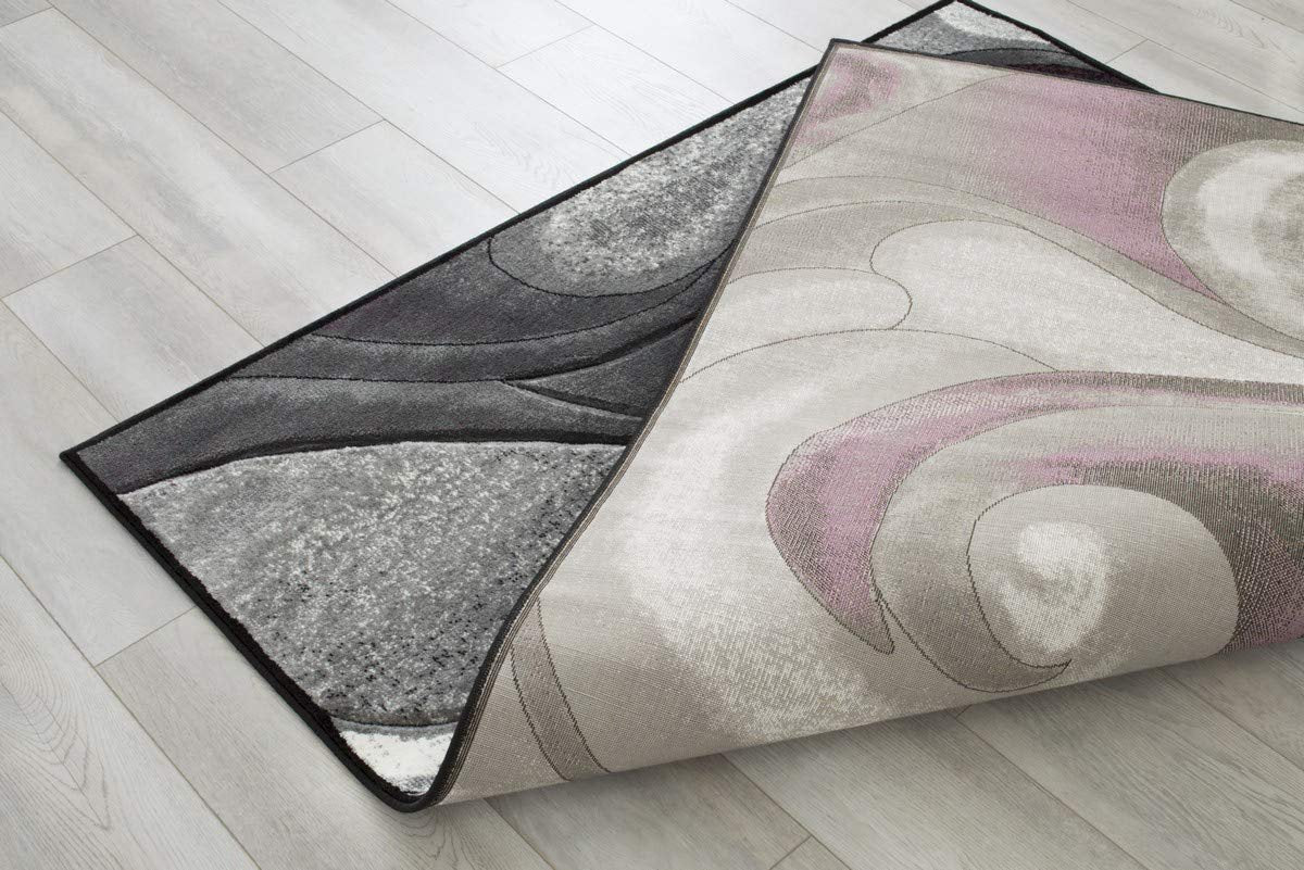 Swirls Abstract Design Hand Carved Rugs #10