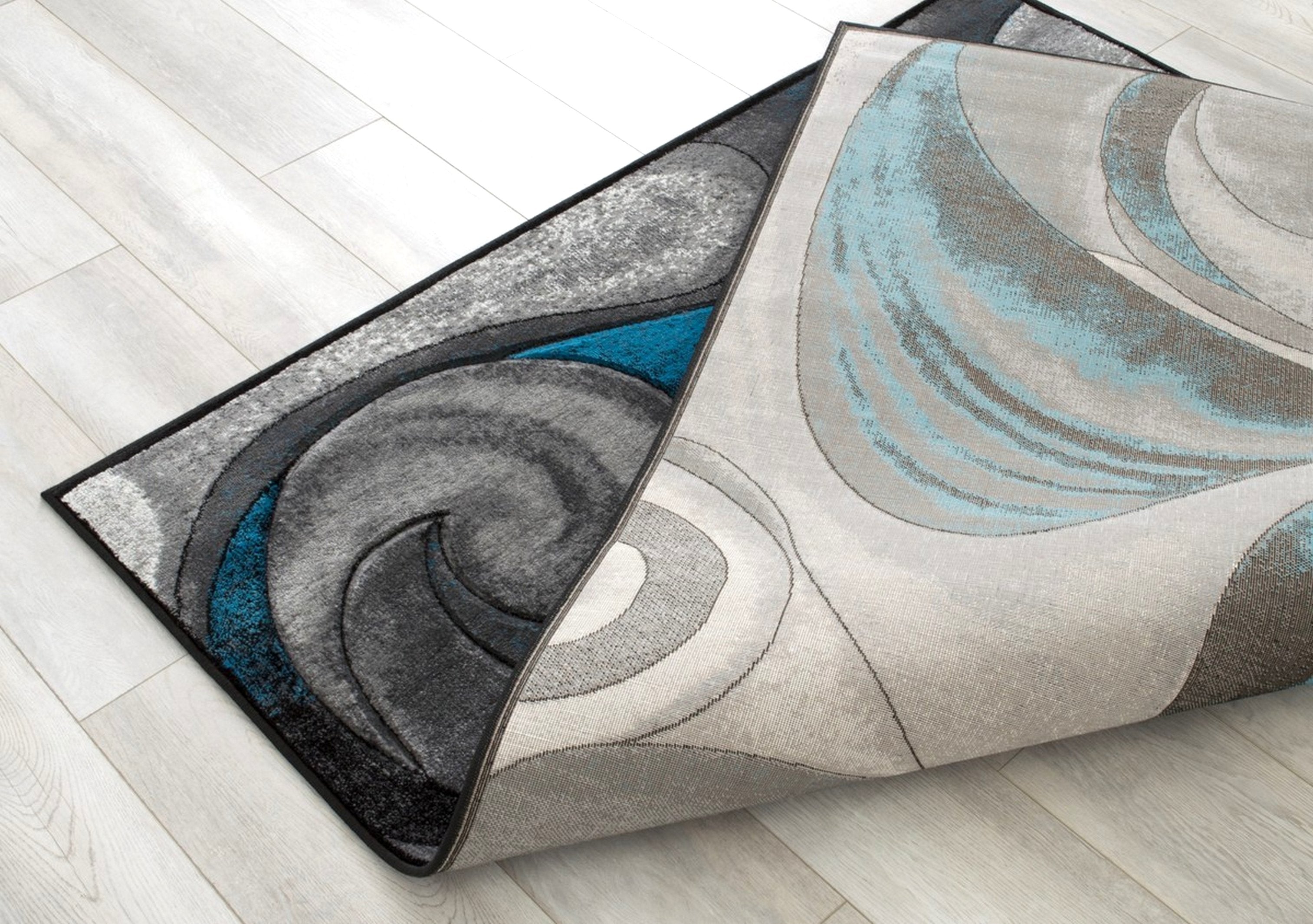 Swirls Abstract Design Hand Carved Rugs #10