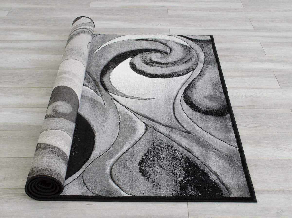 Swirls Abstract Design Hand Carved Rugs #10