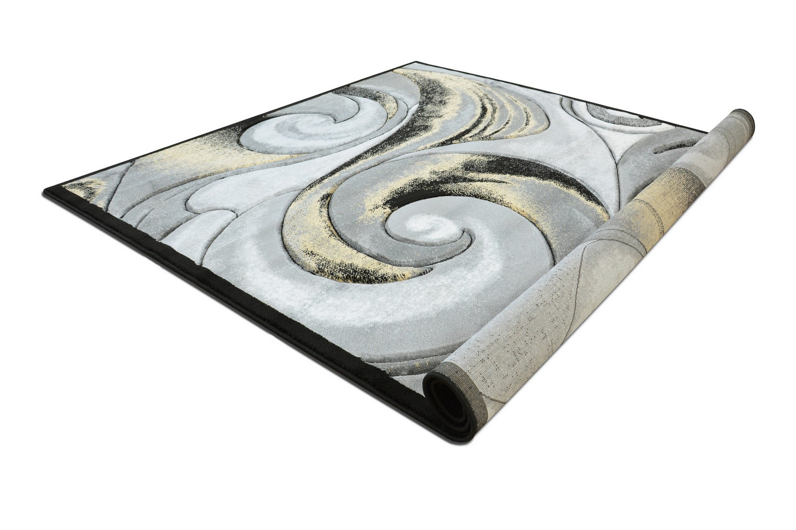 Swirls Abstract Design Hand Carved Rugs #10