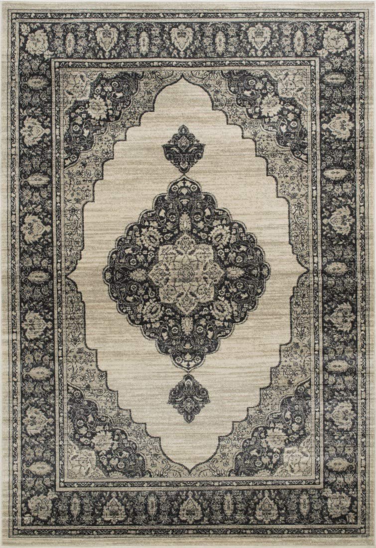Floral Pattern Distressed Rug #94