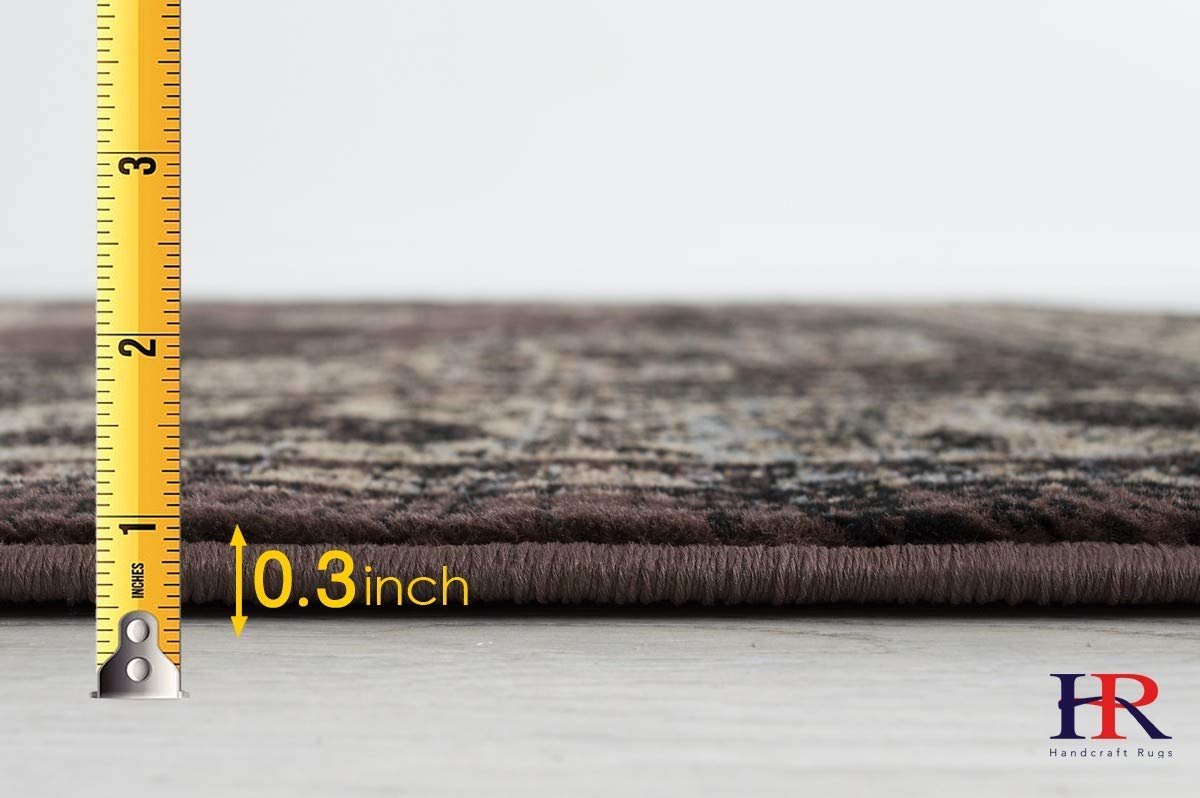 Floral Pattern Distressed Rug #94