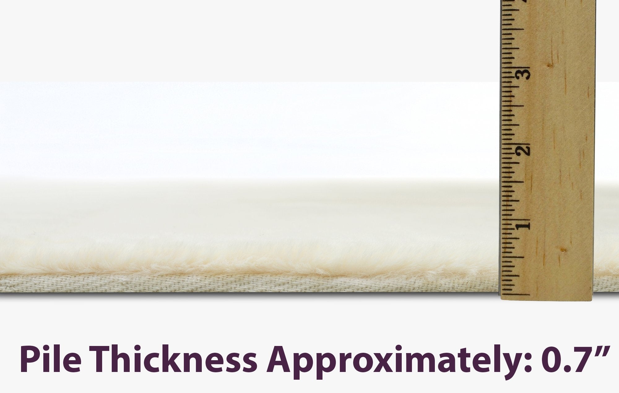 Fur Faux Rug Non-Slip Backing