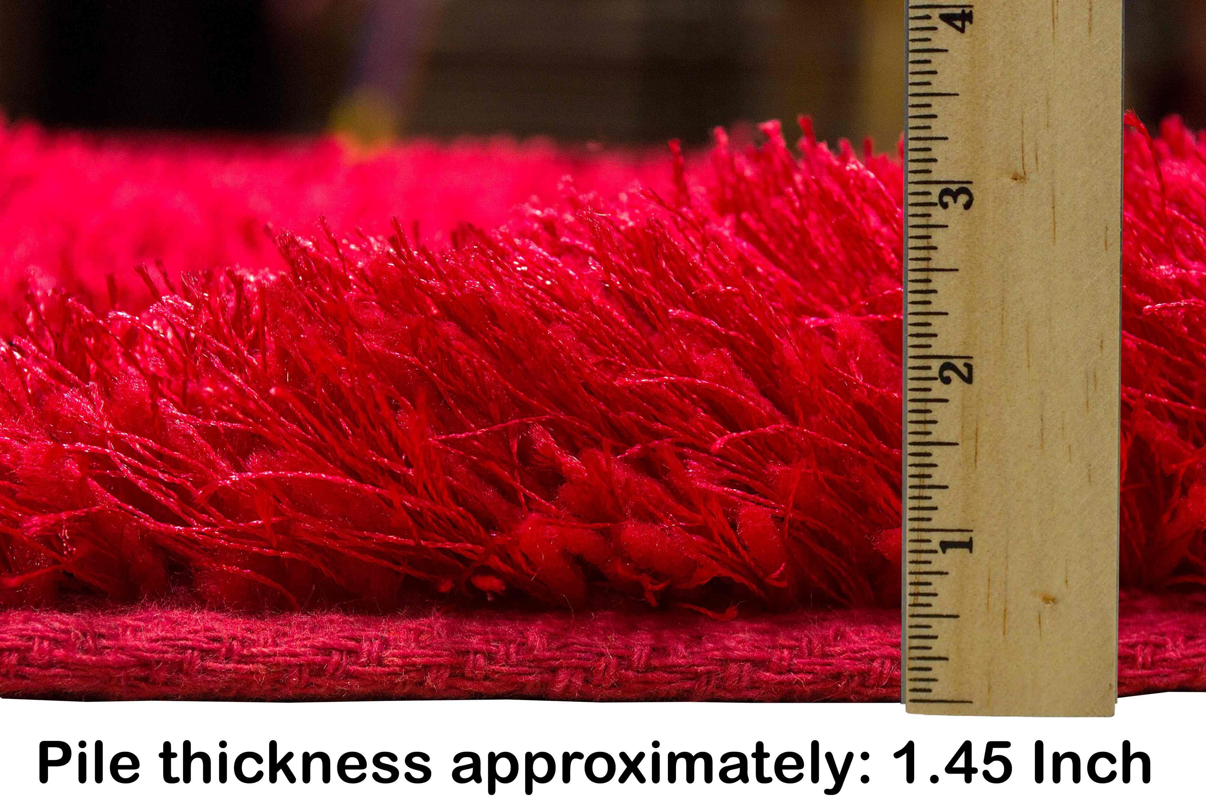 3-D Hand Carved Shaggy Rug - Soft Modern Colors