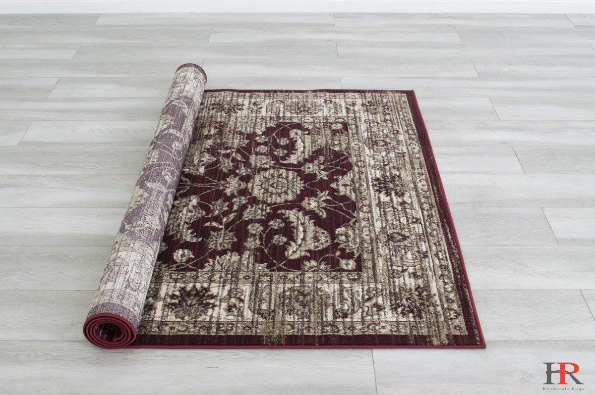 Ziegler Pattern Distressed Rug #91