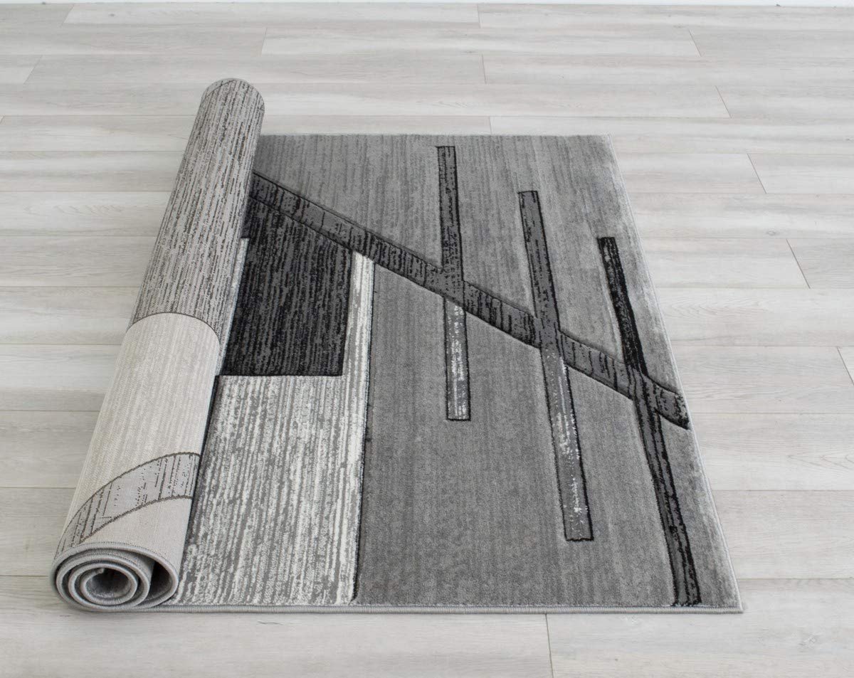Monochromatic Rug/Linier Design Hand Carved 11