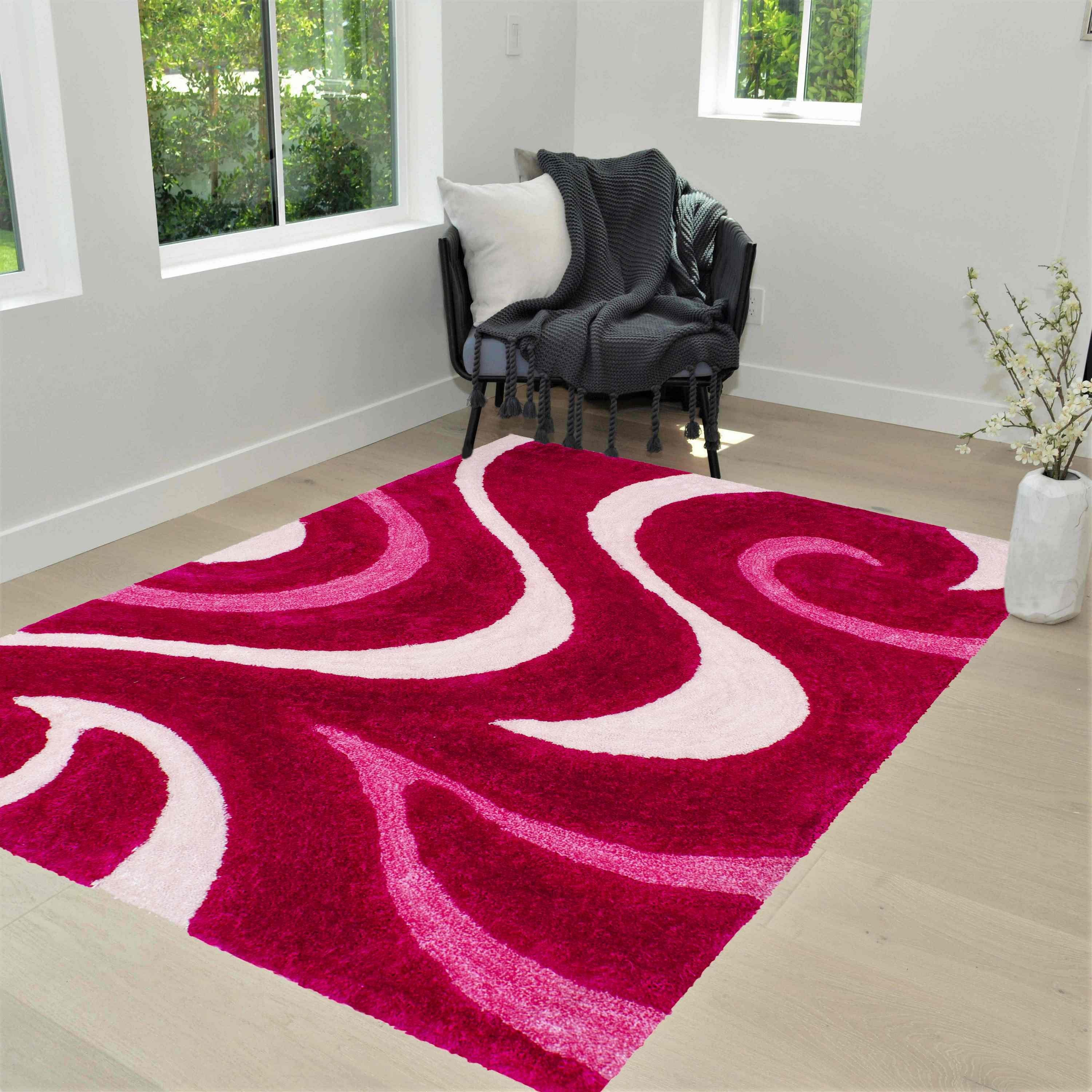 3-D Hand Carved Shaggy Rug #06