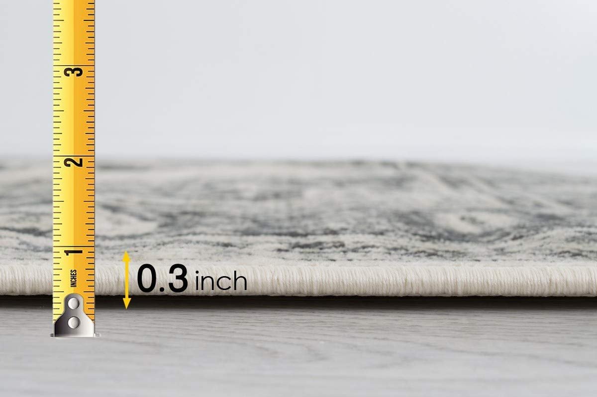 Floral Pattern Distressed Rug #94