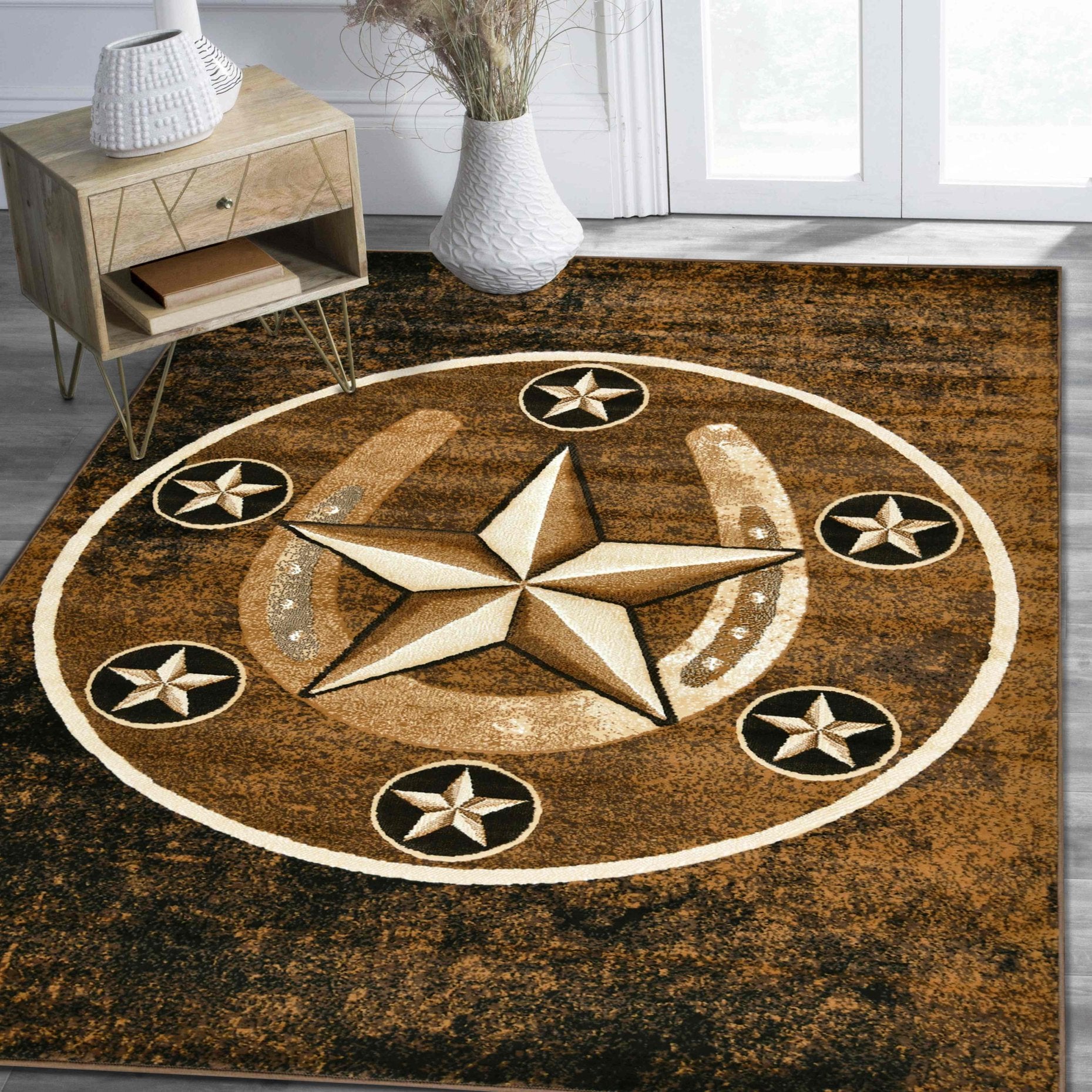 Texas Star Cowboy Area Rug For Livingroom #64