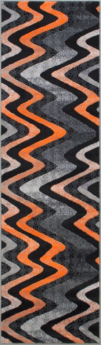 Abstract Area Rug Modern Zigzag Wave #66