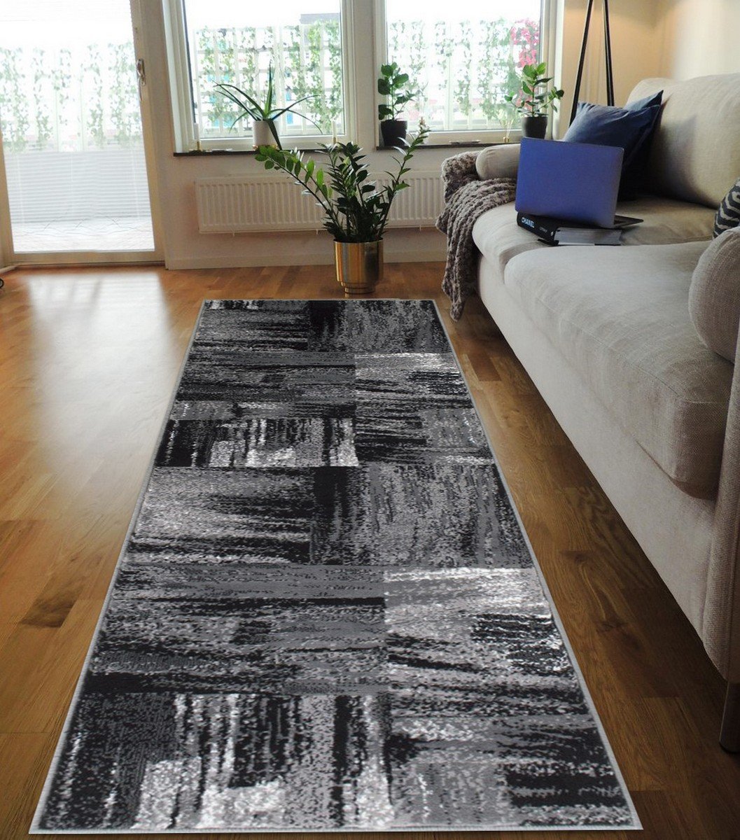 Modern Mixed Brush Color Pattern Area Rug – Various Sizes Available in Gray, Red, Beige, Blue, Lava, Orange, Electric Green, Yellow, Chocolate