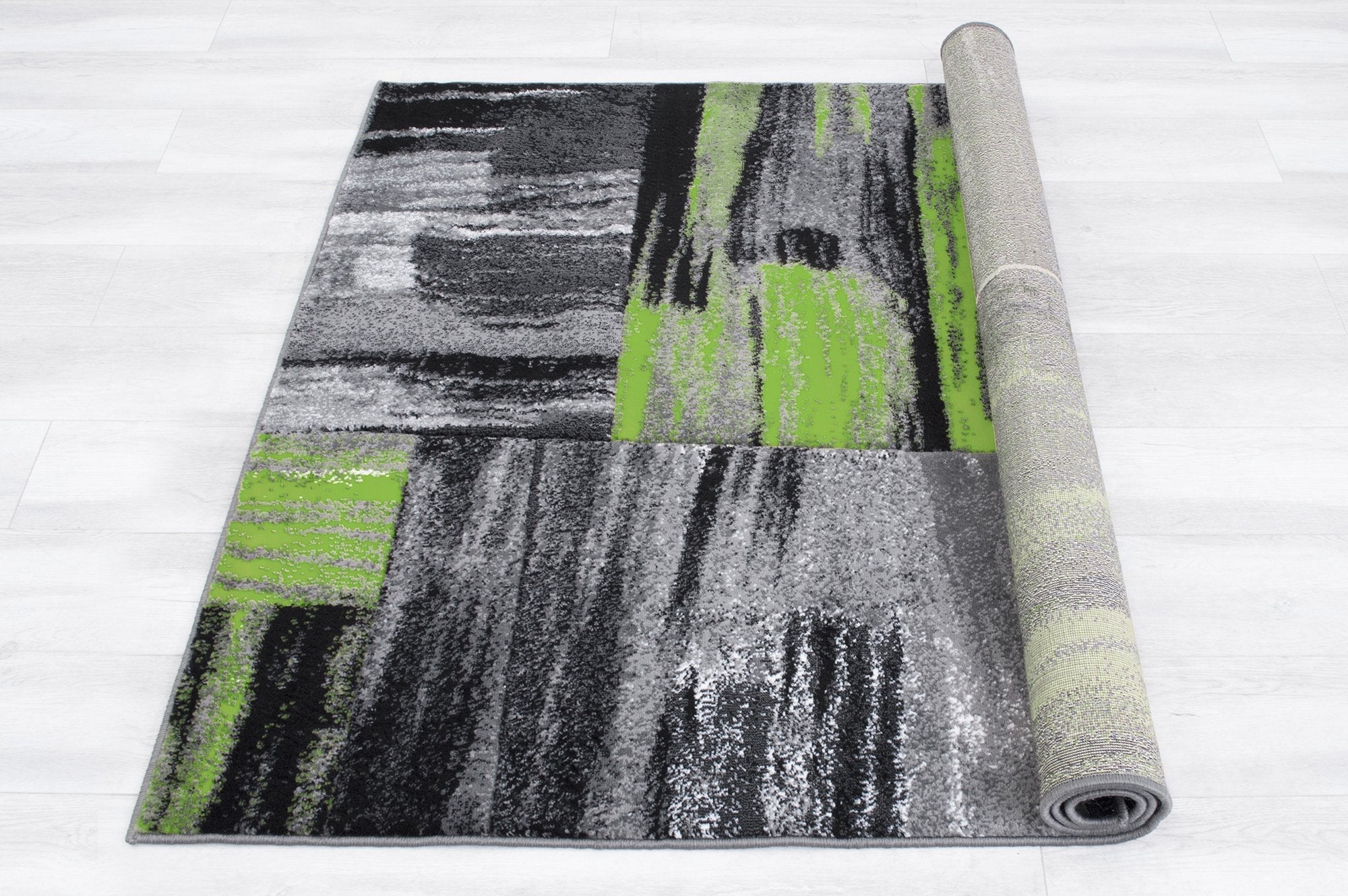 Modern Mixed Brush Color Pattern Area Rug – Various Sizes Available in Gray, Red, Beige, Blue, Lava, Orange, Electric Green, Yellow, Chocolate