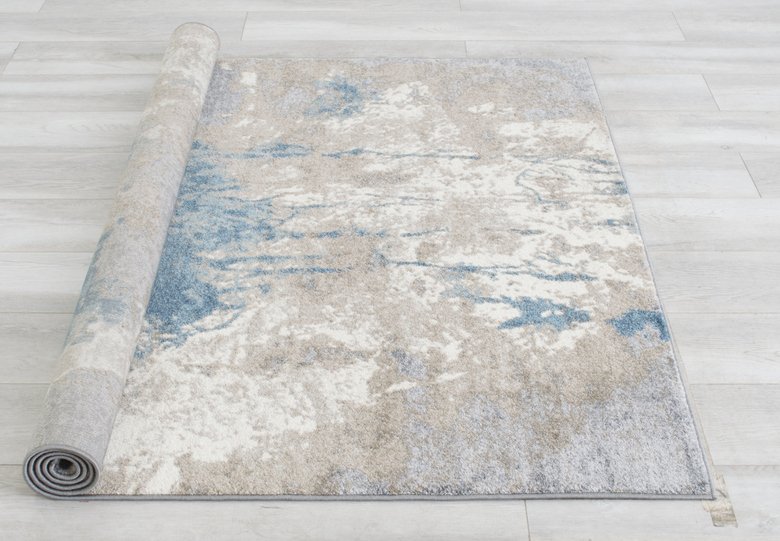 Silver/Ash Gray/Ivory/Ocean Blue-Faded, Distressed