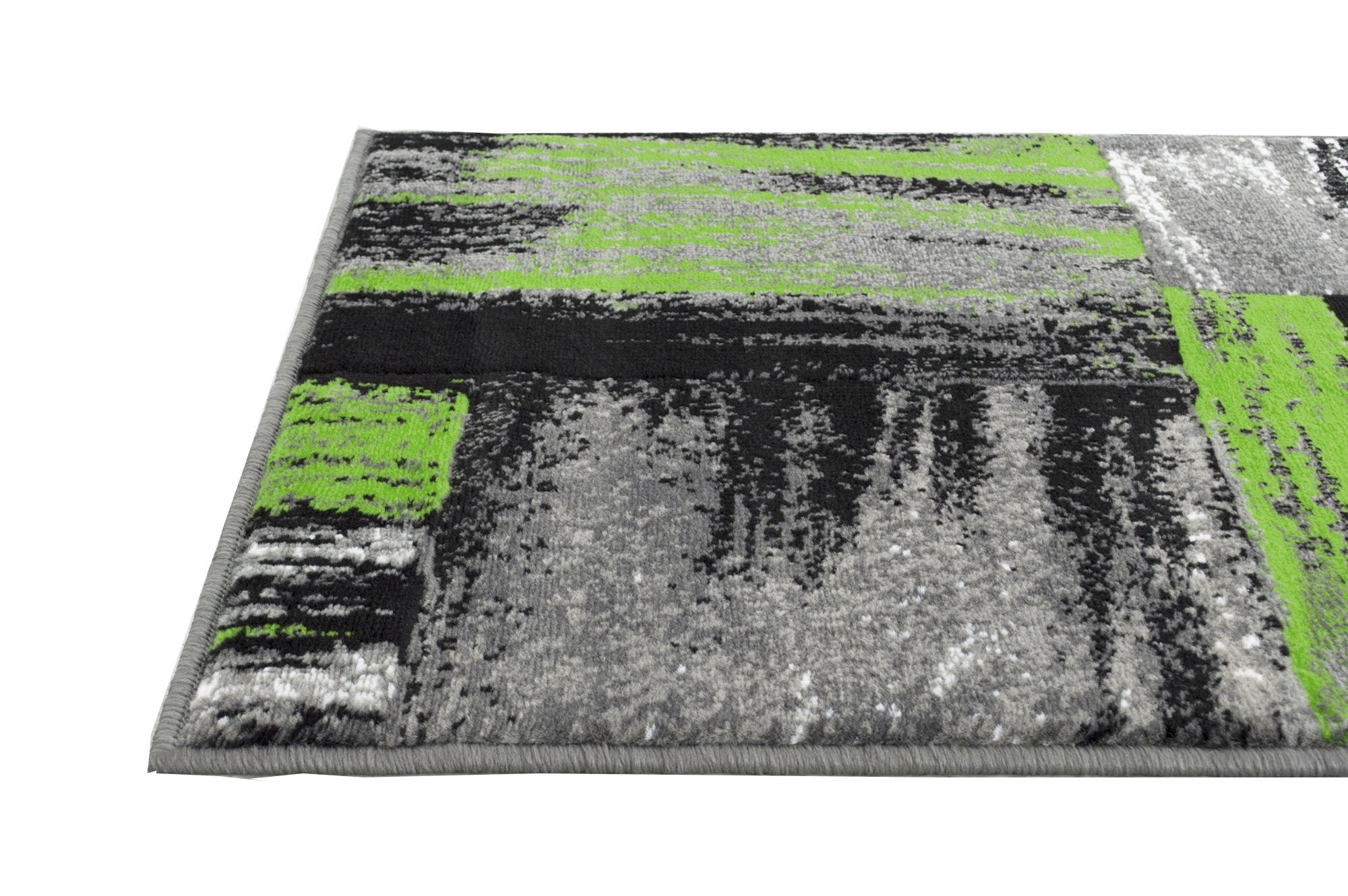 Modern Mixed Brush Color Pattern Area Rug – Various Sizes Available in Gray, Red, Beige, Blue, Lava, Orange, Electric Green, Yellow, Chocolate