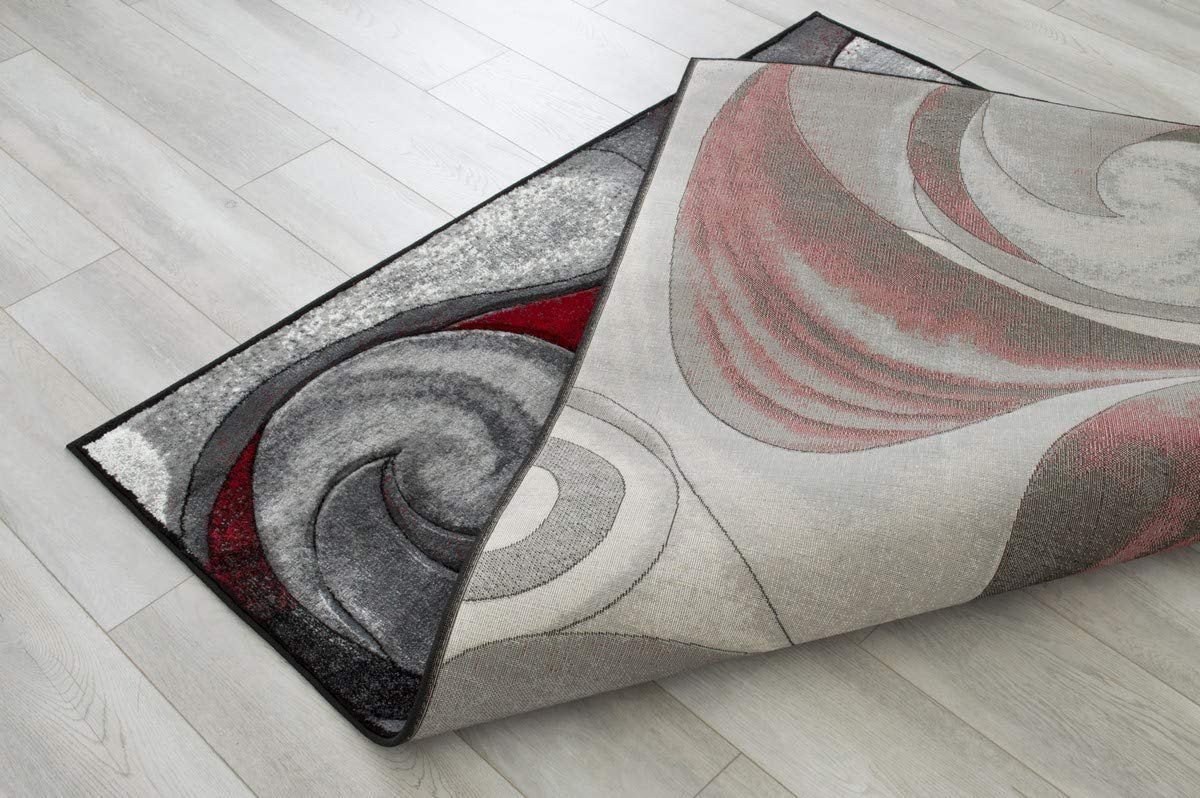 Swirls Abstract Design Hand Carved Rugs #10