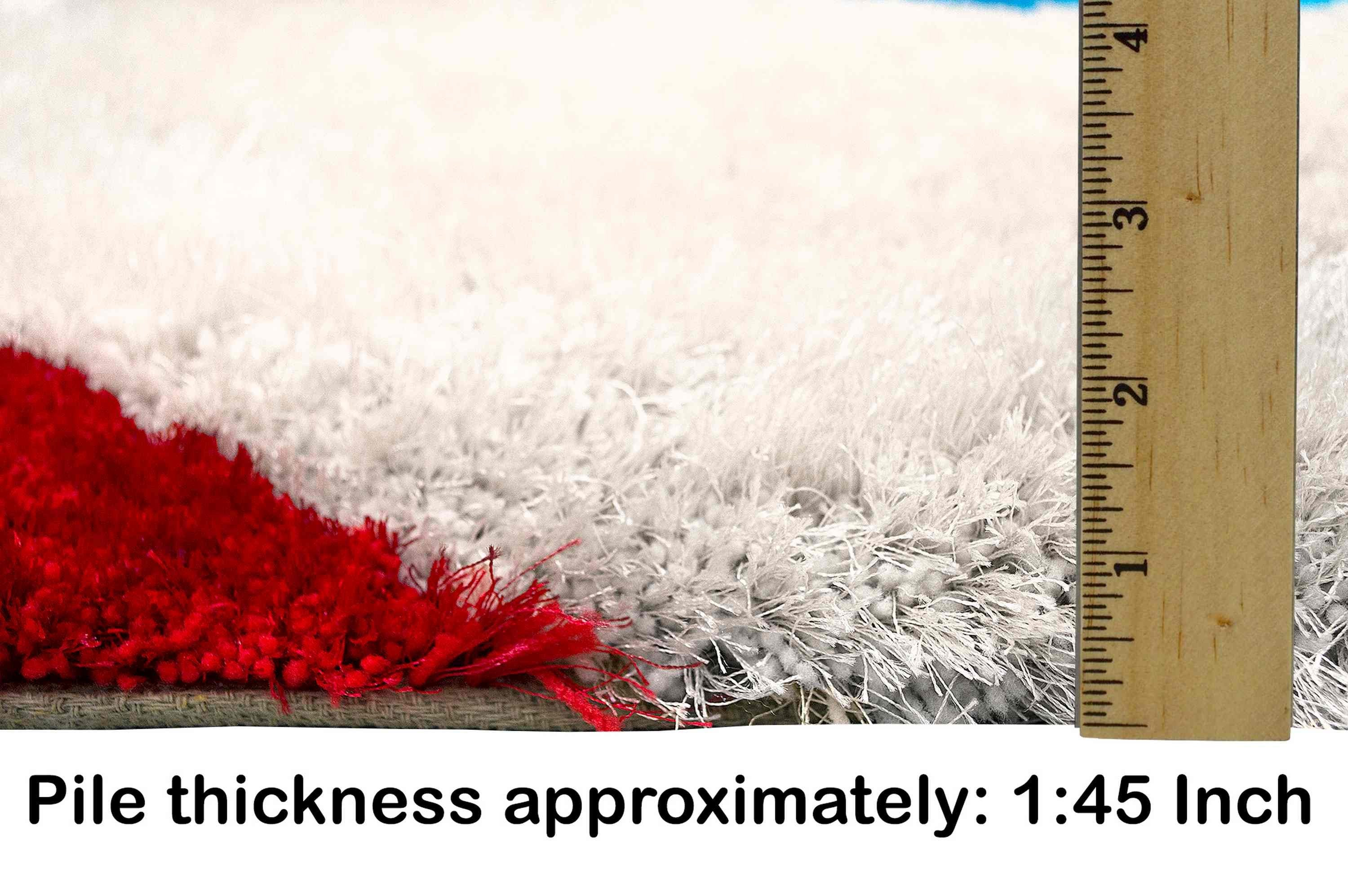 3-D Hand Carved Shaggy Rug #06