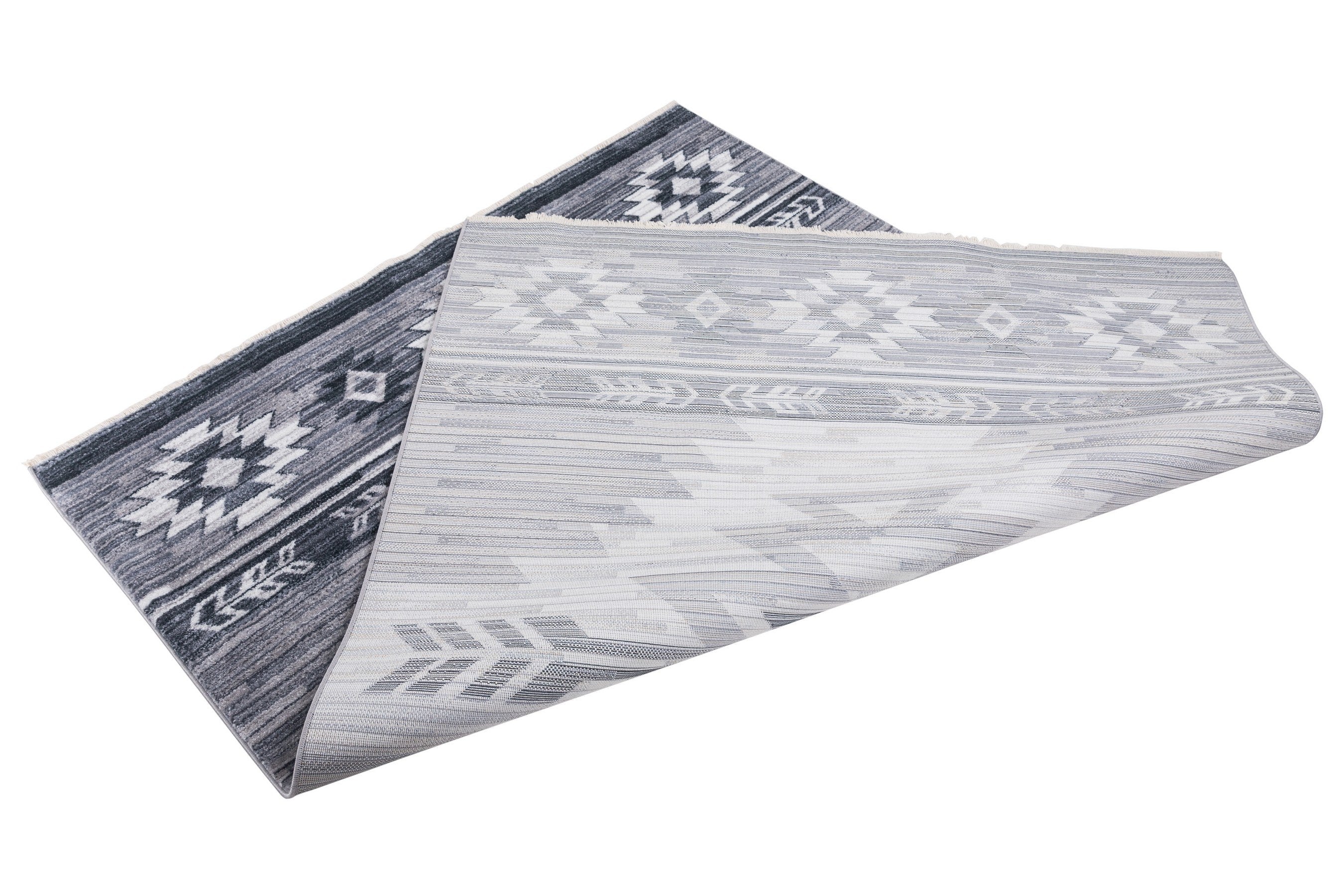 Navajo Tribal Rug – Easy Clean, Foldable, Rust/Grey/Black/Blue/Glacier/Orange/Denim