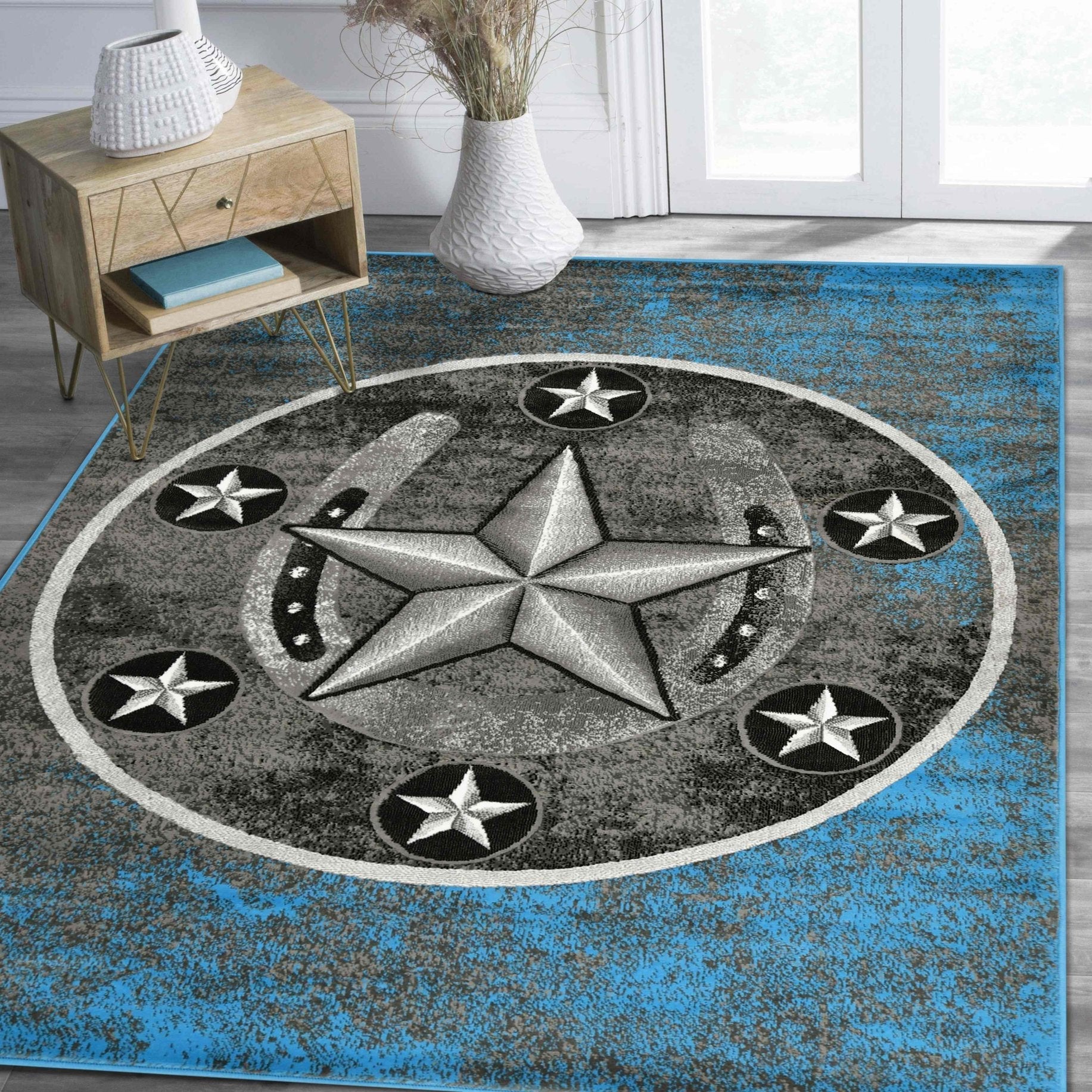 Texas Star Cowboy Area Rug For Livingroom #64