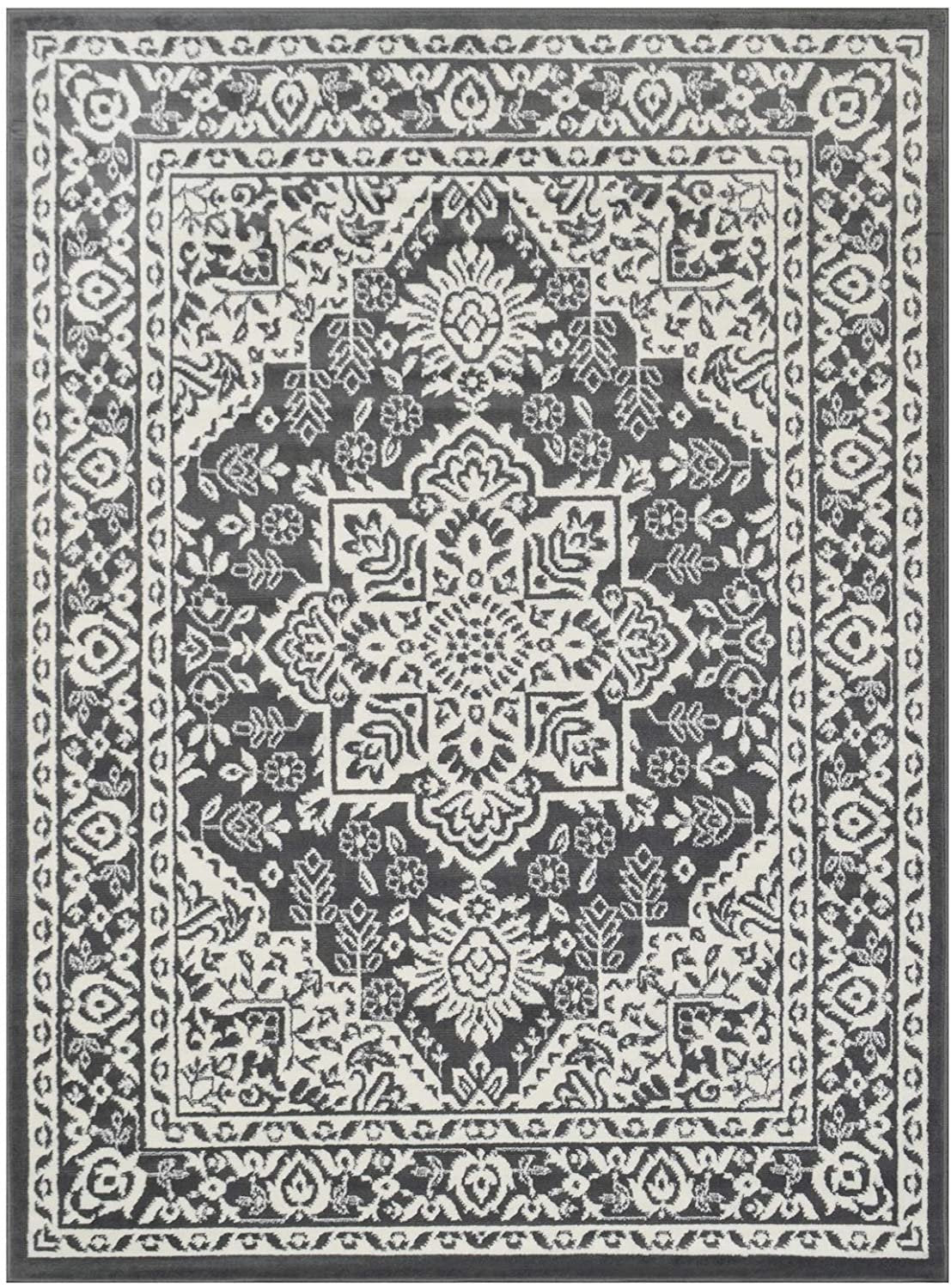 Traditional Rug for Living Room Antiqued Oriental Gray and White Area Rug Boho D????cor Rugs for Bedroom