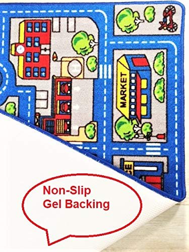 Kids Car Road Rugs Town Map