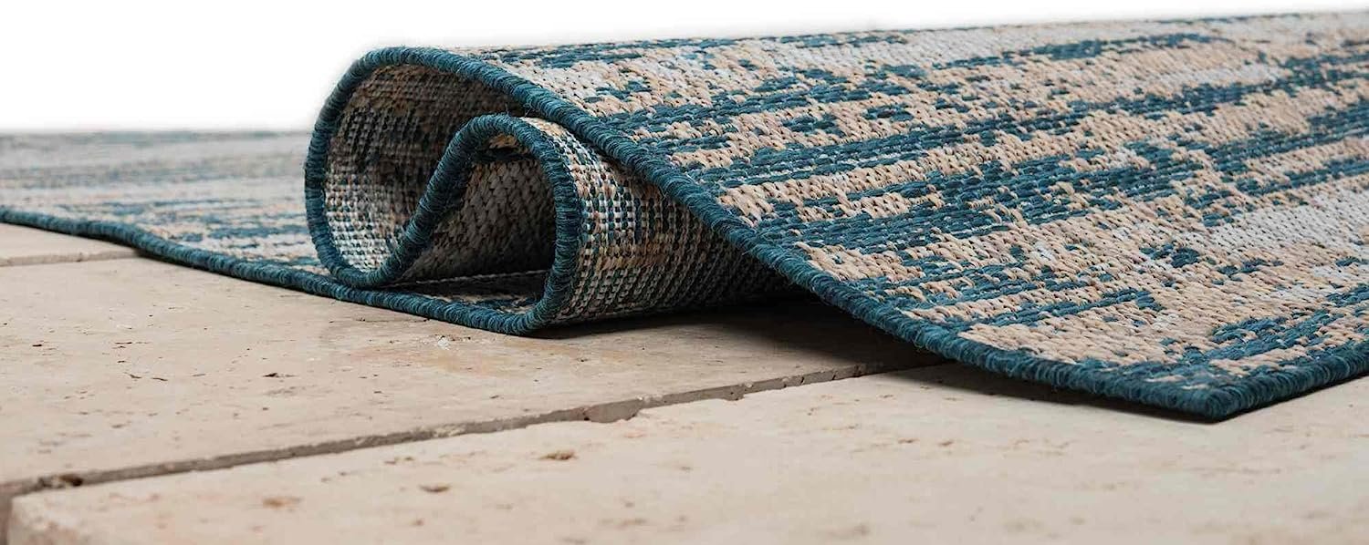 Abstract Outdoor Rug – Waterproof and Fade-Resistant – 5x7 & 8x10 Sizes