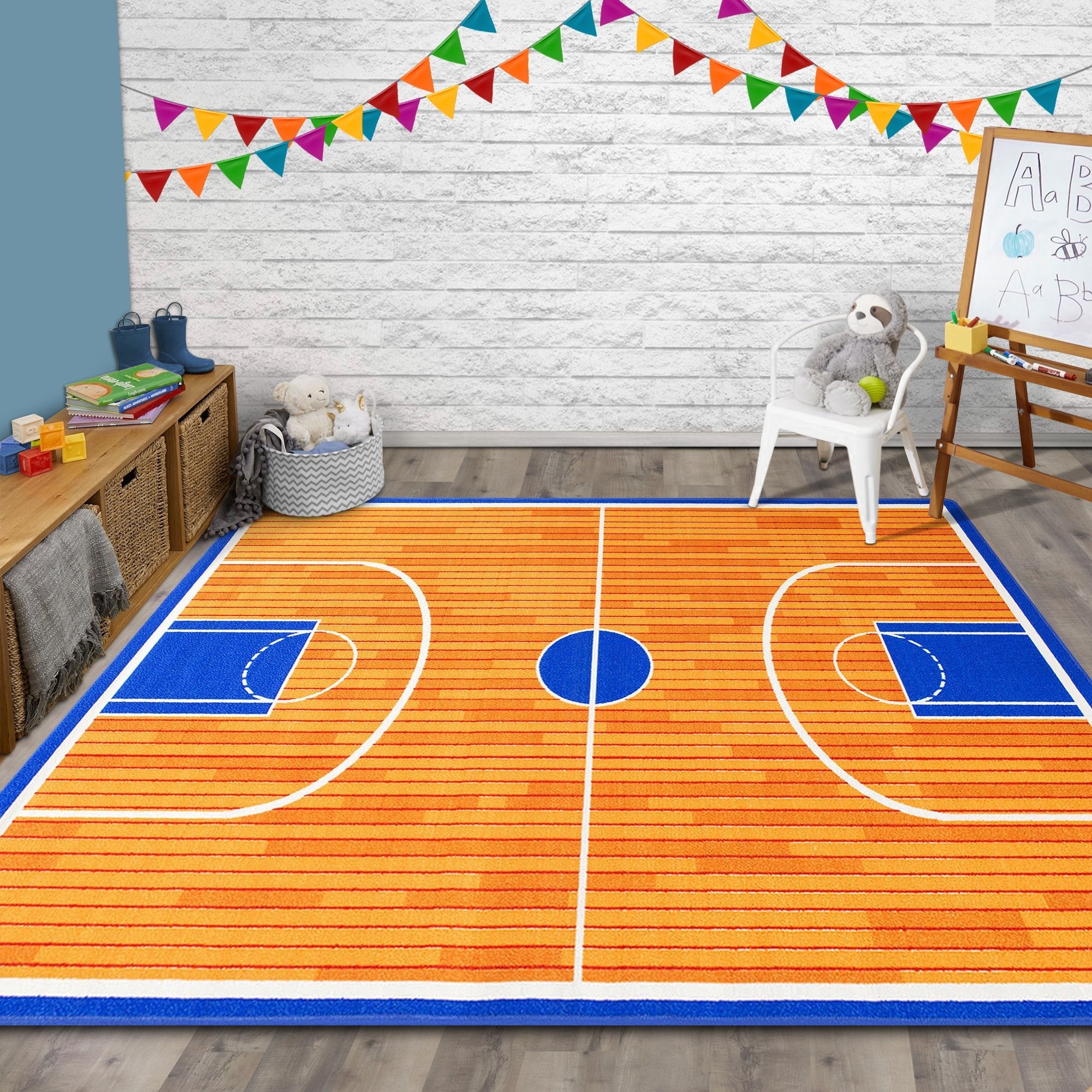 Basketball Court Kids play mat Non-Slip