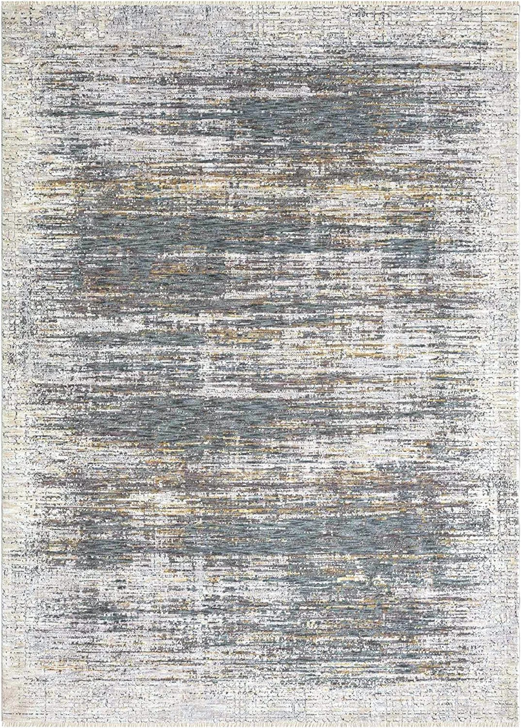 HR Area Rug Abstract , Graphite, Bone #51