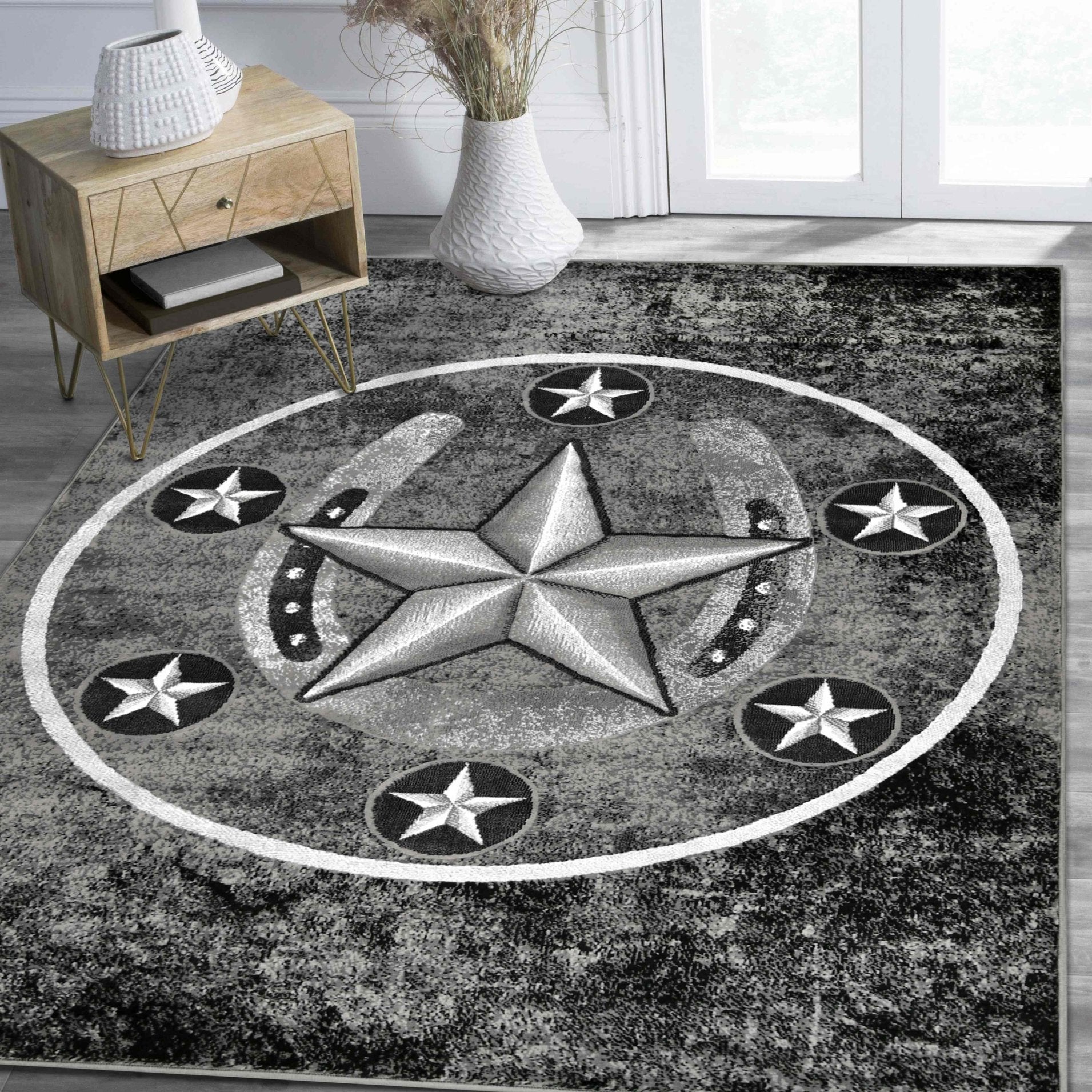 Texas Star Cowboy Area Rug For Livingroom #64