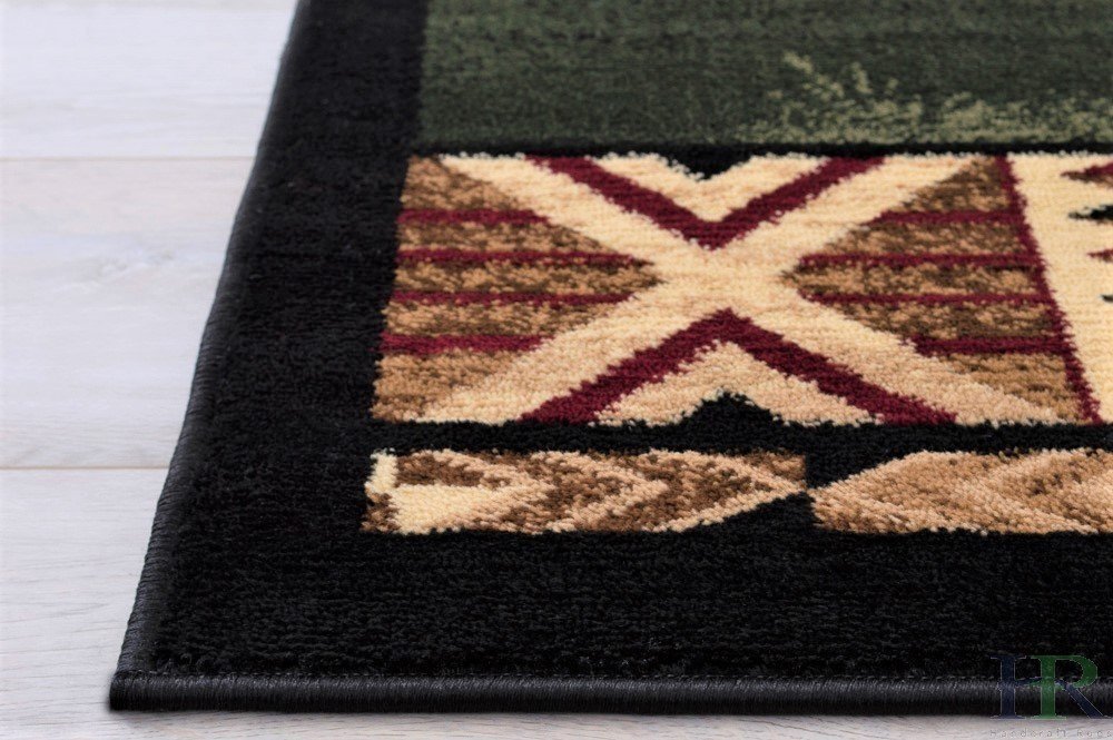 HR Wolf/Moon/Deer cabin and lodge area rug