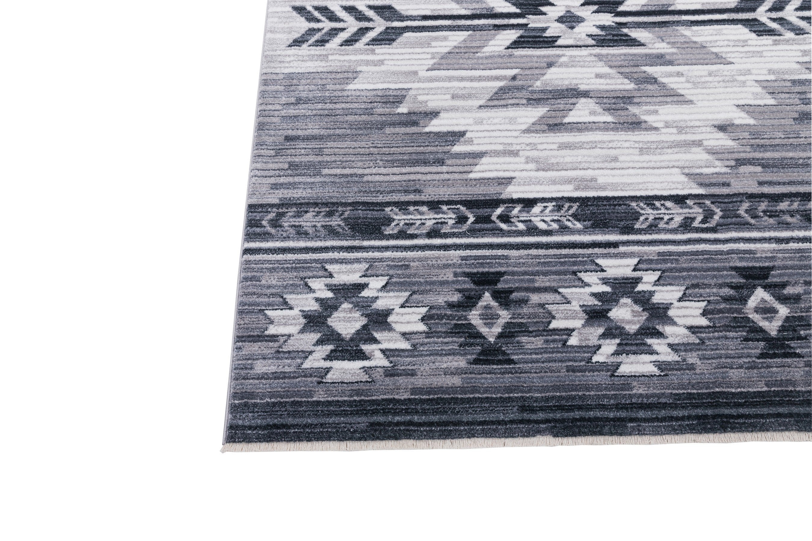 Navajo Tribal Rug – Easy Clean, Foldable, Rust/Grey/Black/Blue/Glacier/Orange/Denim