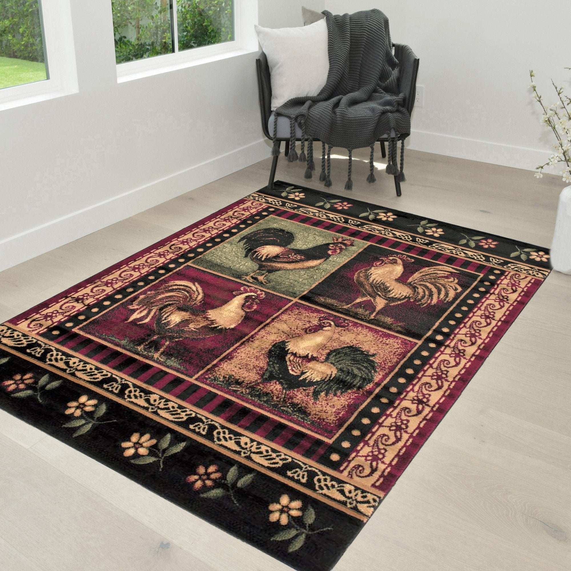HR Rooster Rug