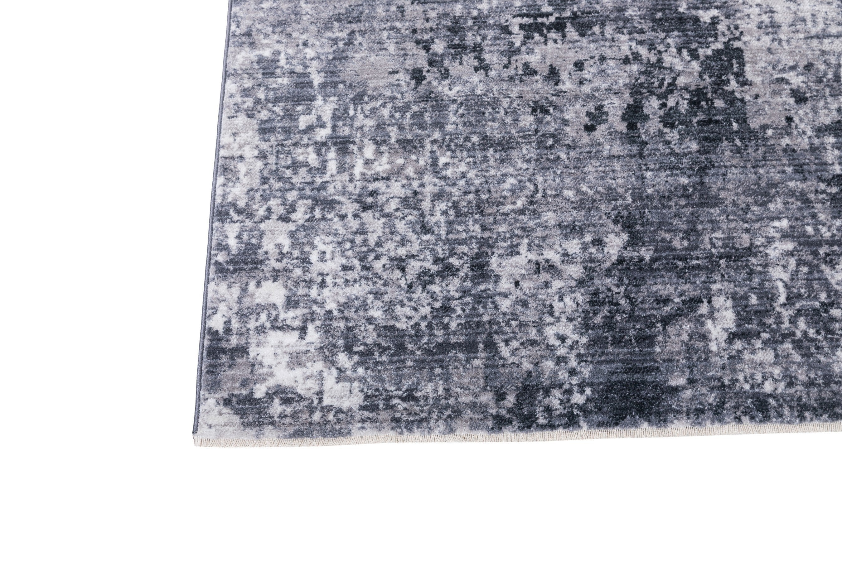 Abstract Distressed Area Rug Leno Weave Abrash Foldable #56