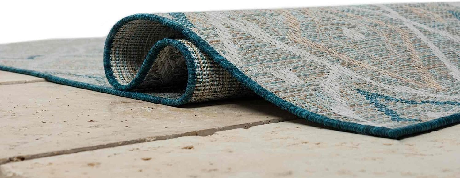 Waterproof Moroccan Outdoor Rug – Diamond Pattern – 5x7 & 8x10 Size