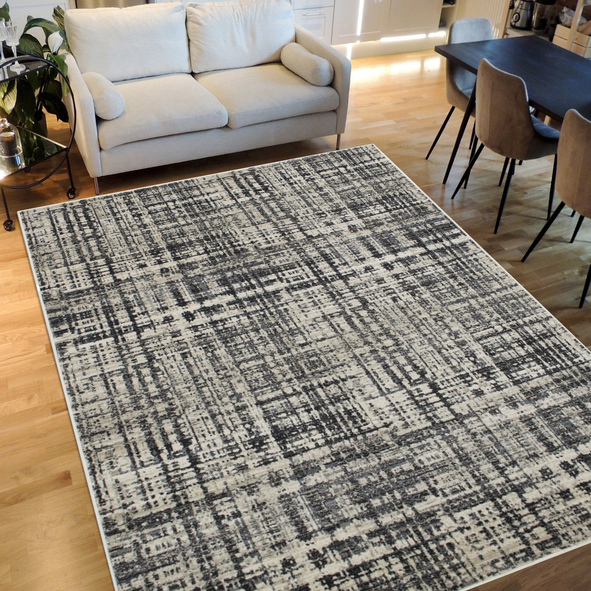 Checkered Abstract Pattern Distressed- Modern Vintage #98