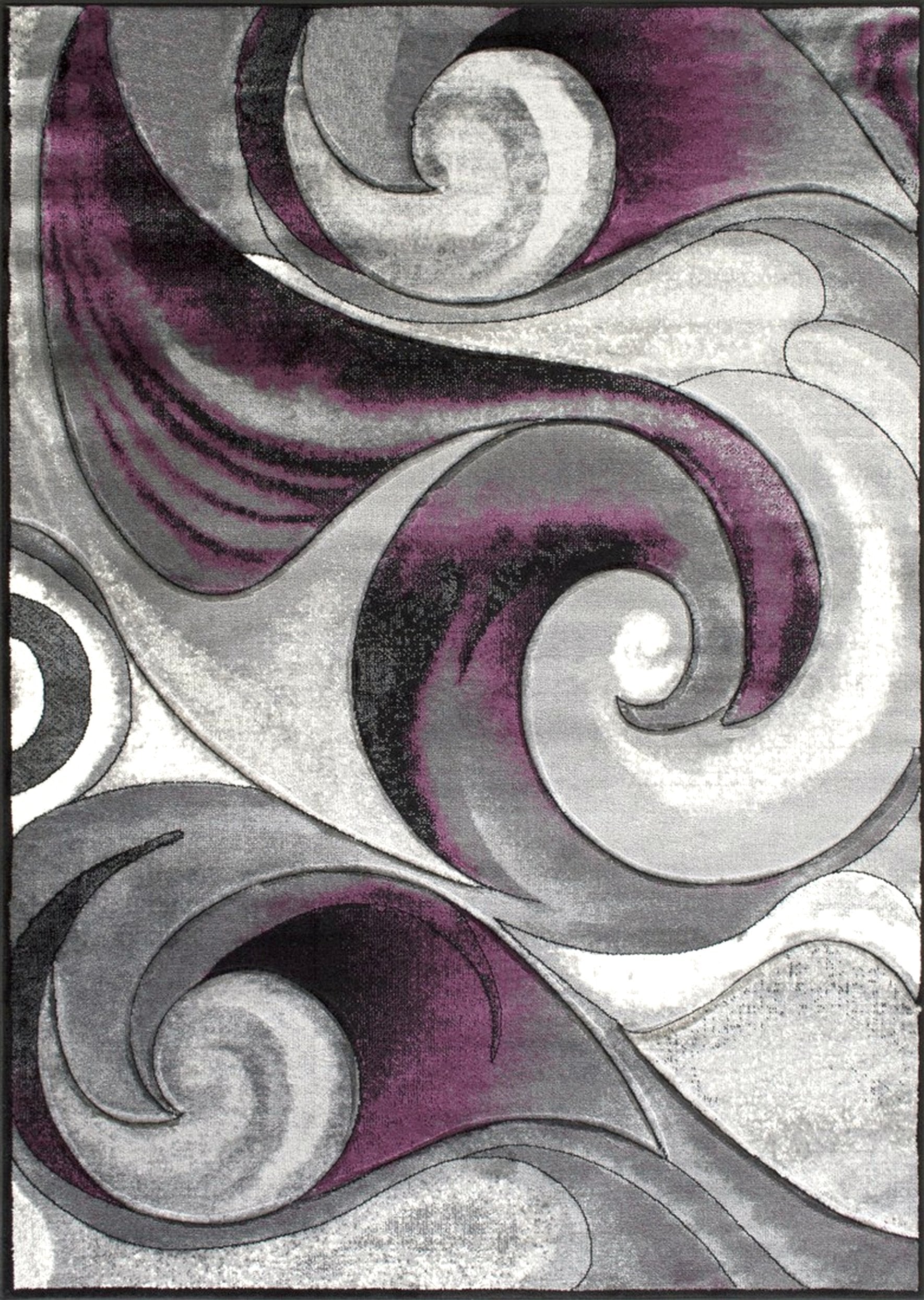 Swirls Abstract Design Hand Carved Rugs #10