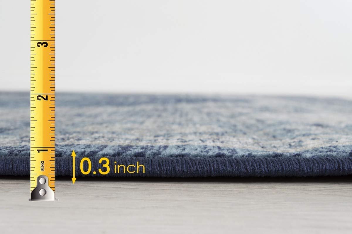 Floral Pattern Distressed Rug #94