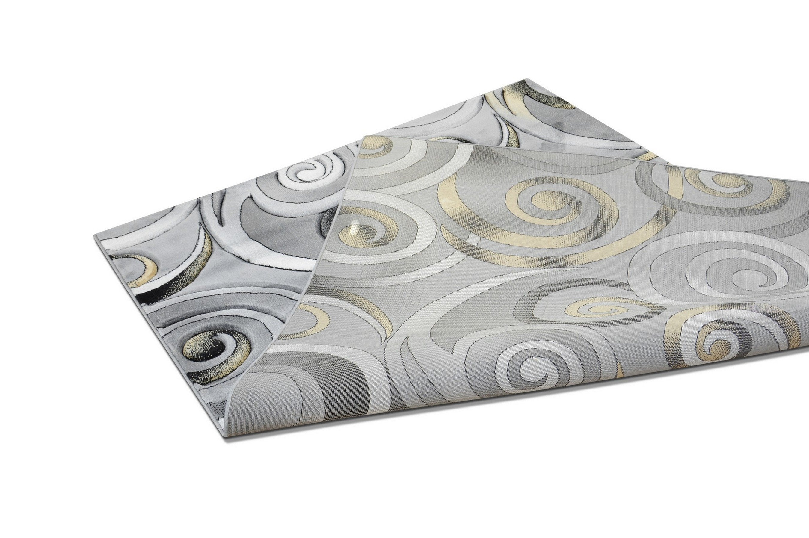 Swirls Contemporary Hand Carved Rugs #14