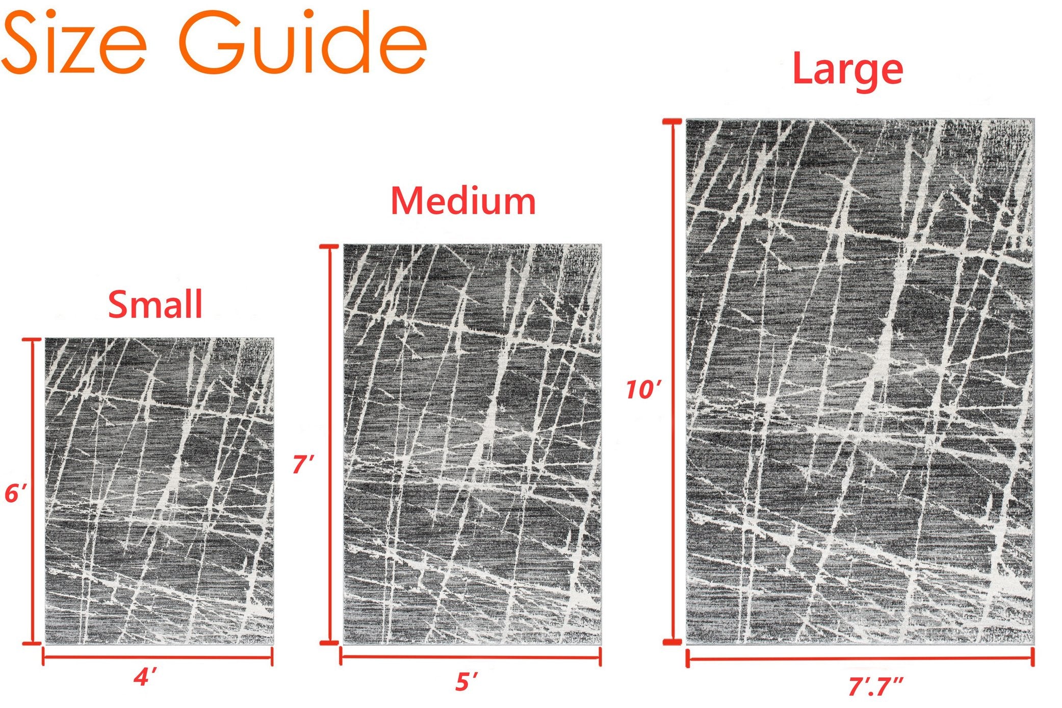 Silver/Ash Gray Thunder Pattern Fashion Rug (5 x 7 feet)