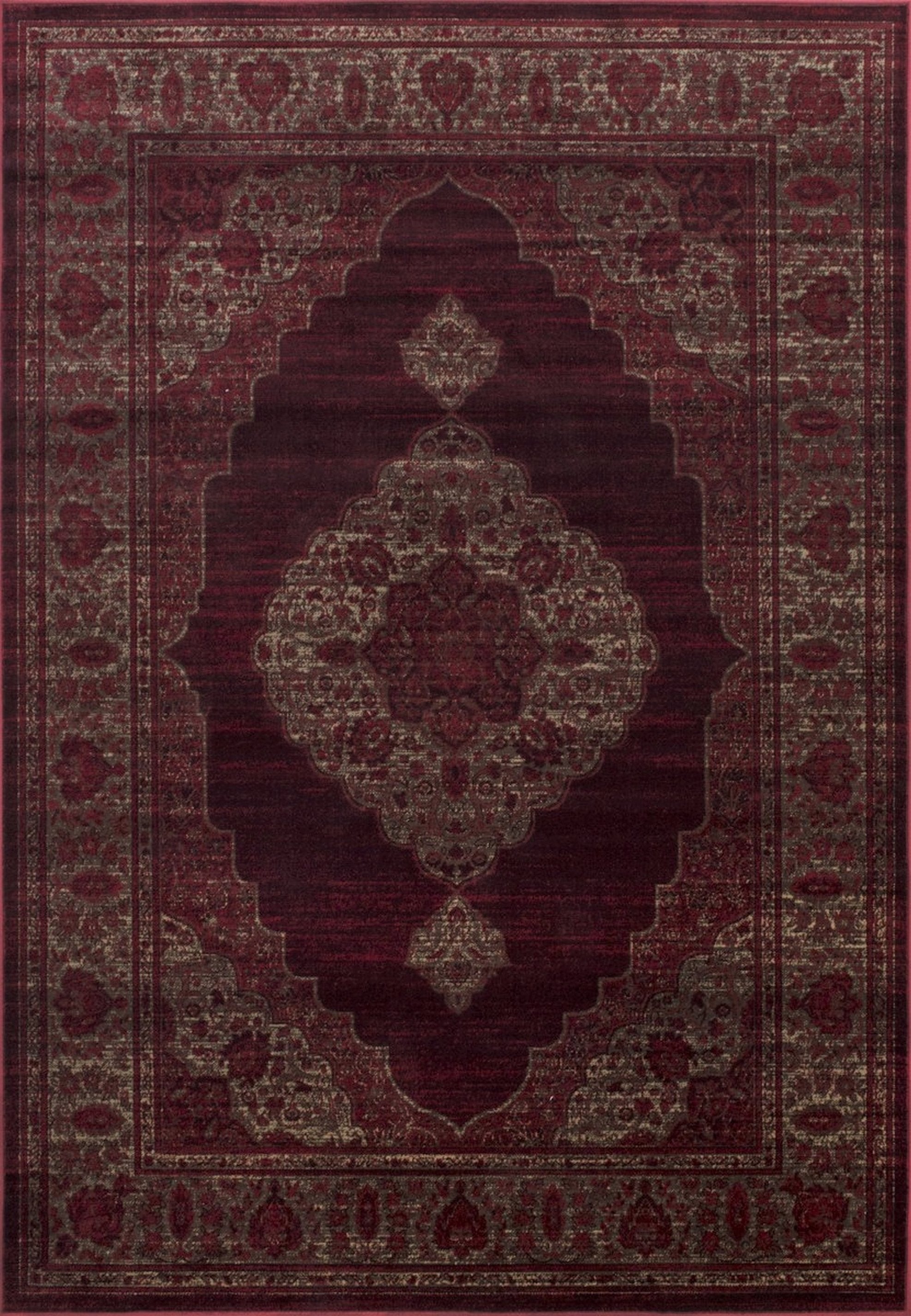Floral Pattern Distressed Rug #94