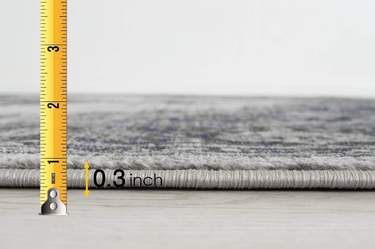 Floral Pattern Distressed Rug #94