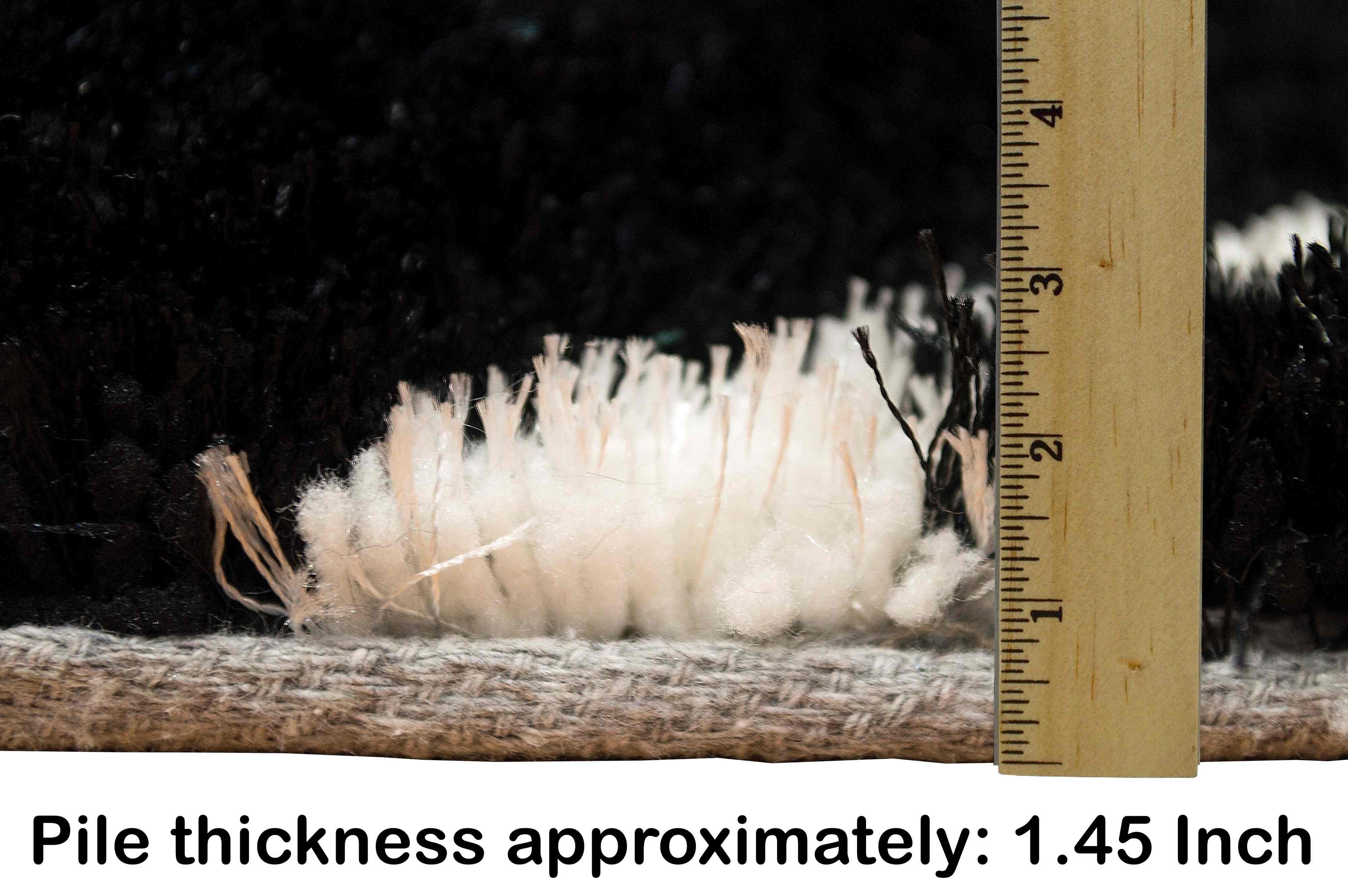 3-D Hand Carved Shaggy Rug - Soft Modern Colors