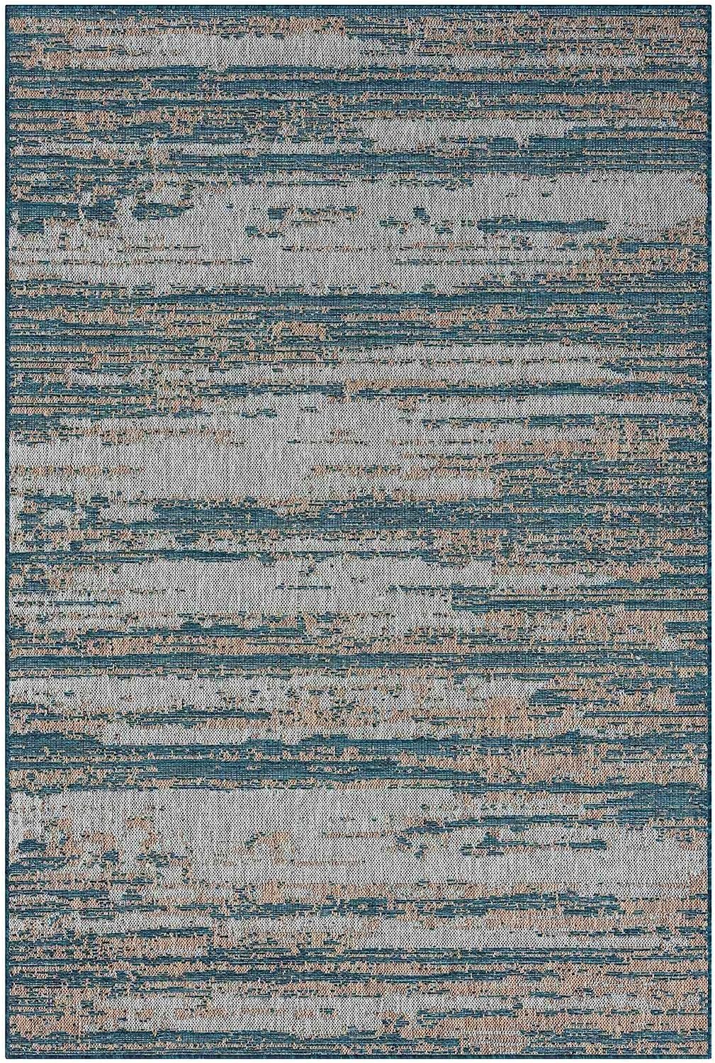 Abstract Outdoor Rug – Waterproof and Fade-Resistant – 5x7 & 8x10 Sizes