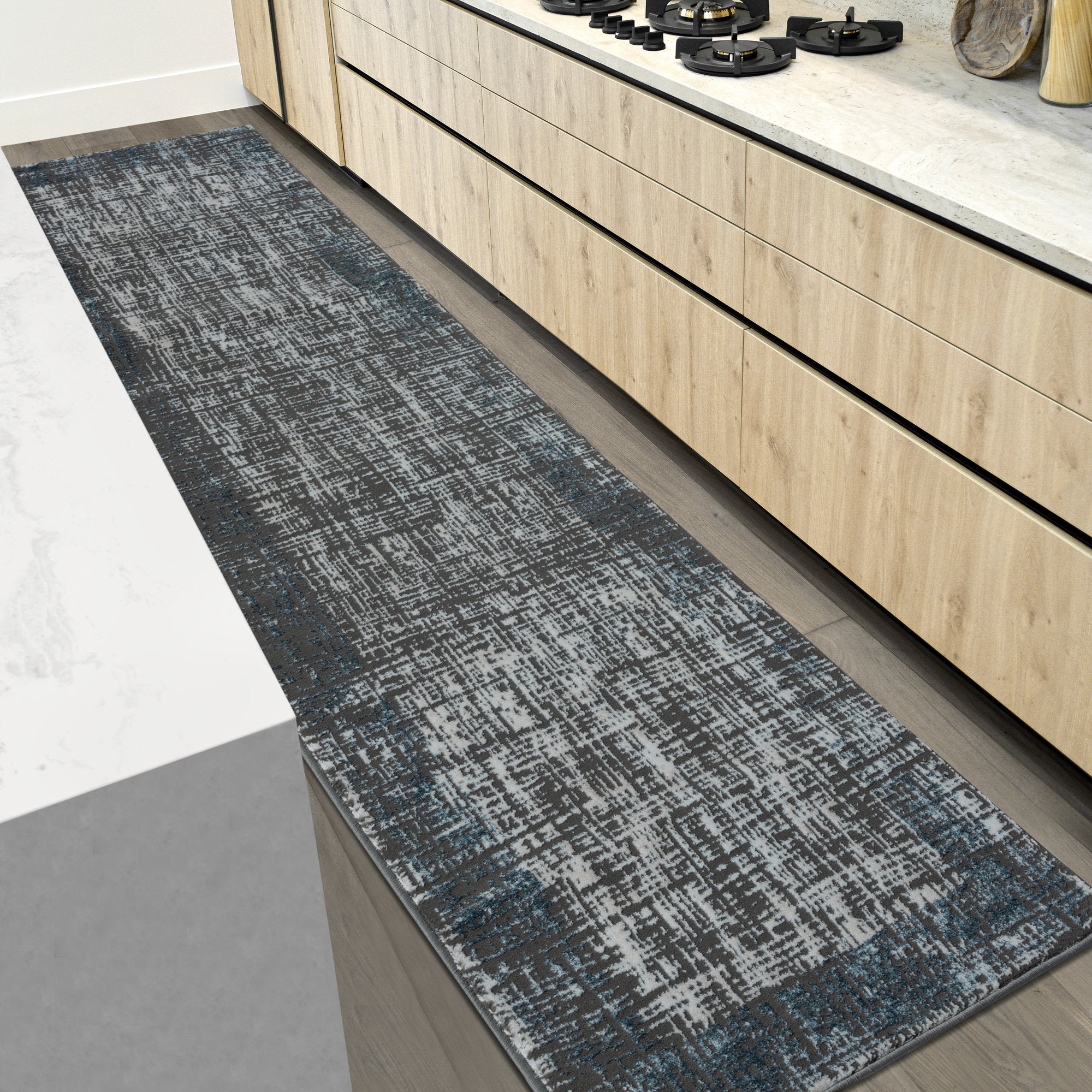 HR Super Soft Polyester Abstract Area Rug Bordered # 454