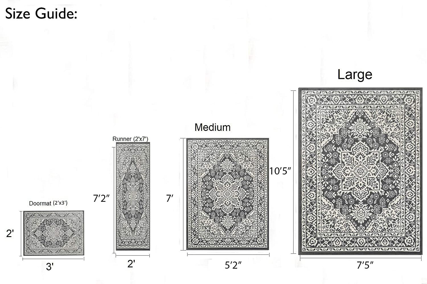 Traditional Rug for Living Room Antiqued Oriental Gray and White Area Rug Boho D????cor Rugs for Bedroom