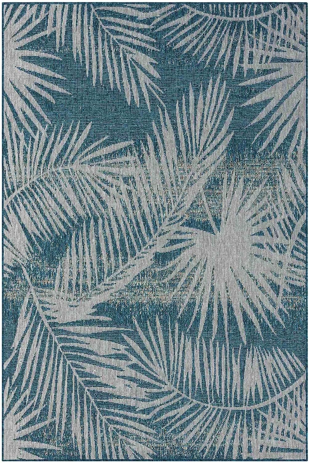 Leaf Pattern Outdoor Rug – Waterproof and Fade-Resistant – 5x7 & 8x10 Sizes