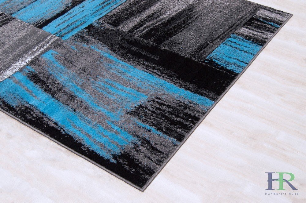 Modern Mixed Brush Color Pattern Area Rug – Various Sizes Available in Gray, Red, Beige, Blue, Lava, Orange, Electric Green, Yellow, Chocolate